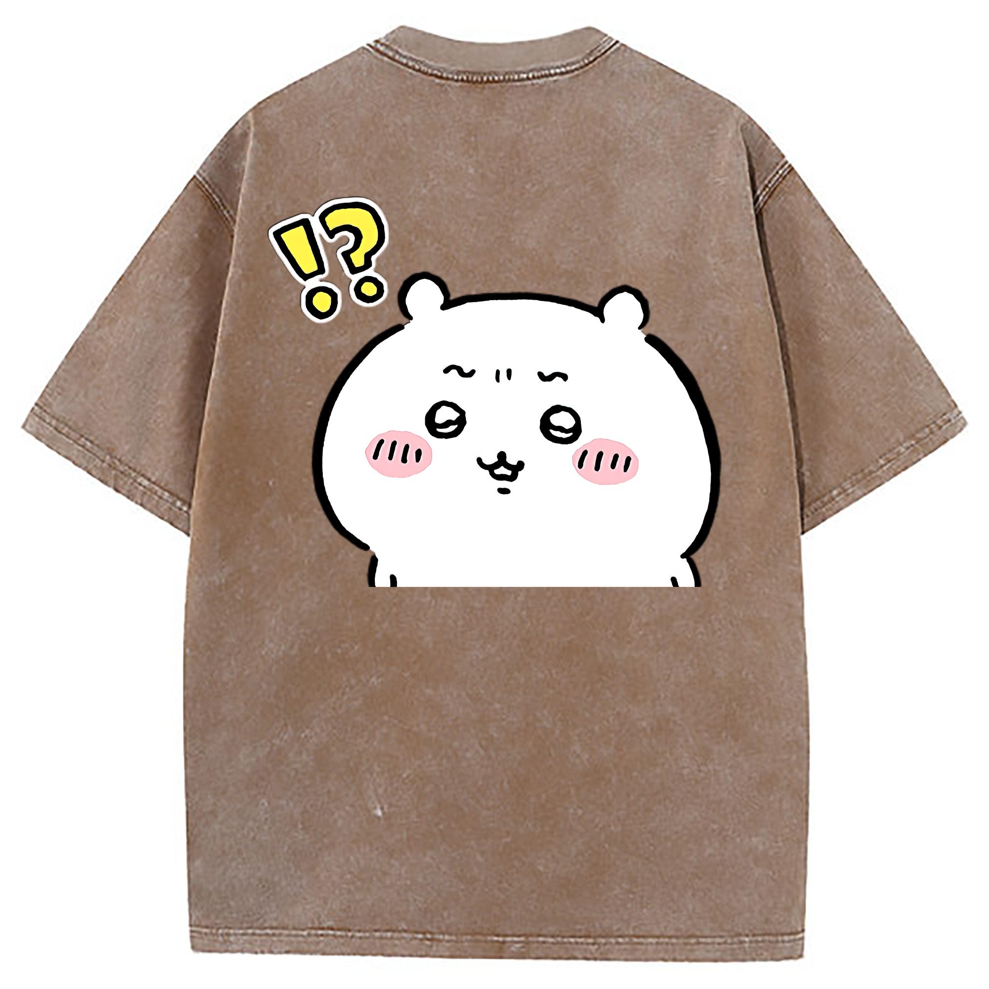 （画像用） ちいかわ ちいかわ Chii-kawa chiikawa 綿100% ヴィンテージ風 半袖Tシャツ（背面プリント）