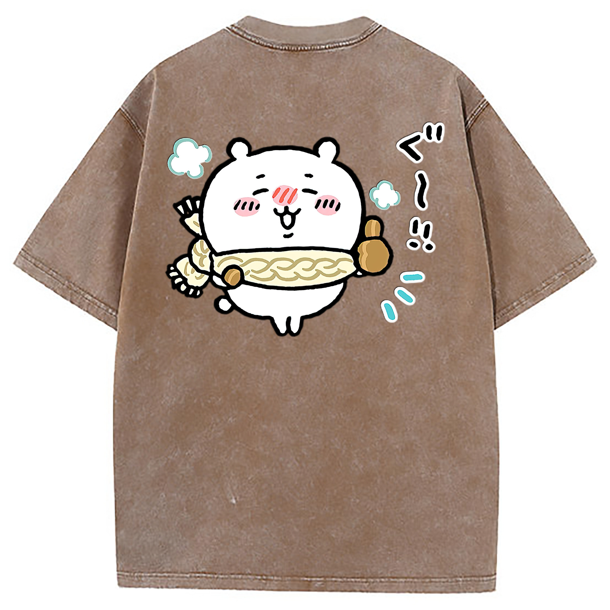 （画像用） ちいかわ ちいかわ Chii-kawa chiikawa 綿100% ヴィンテージ風 半袖Tシャツ（背面プリント）