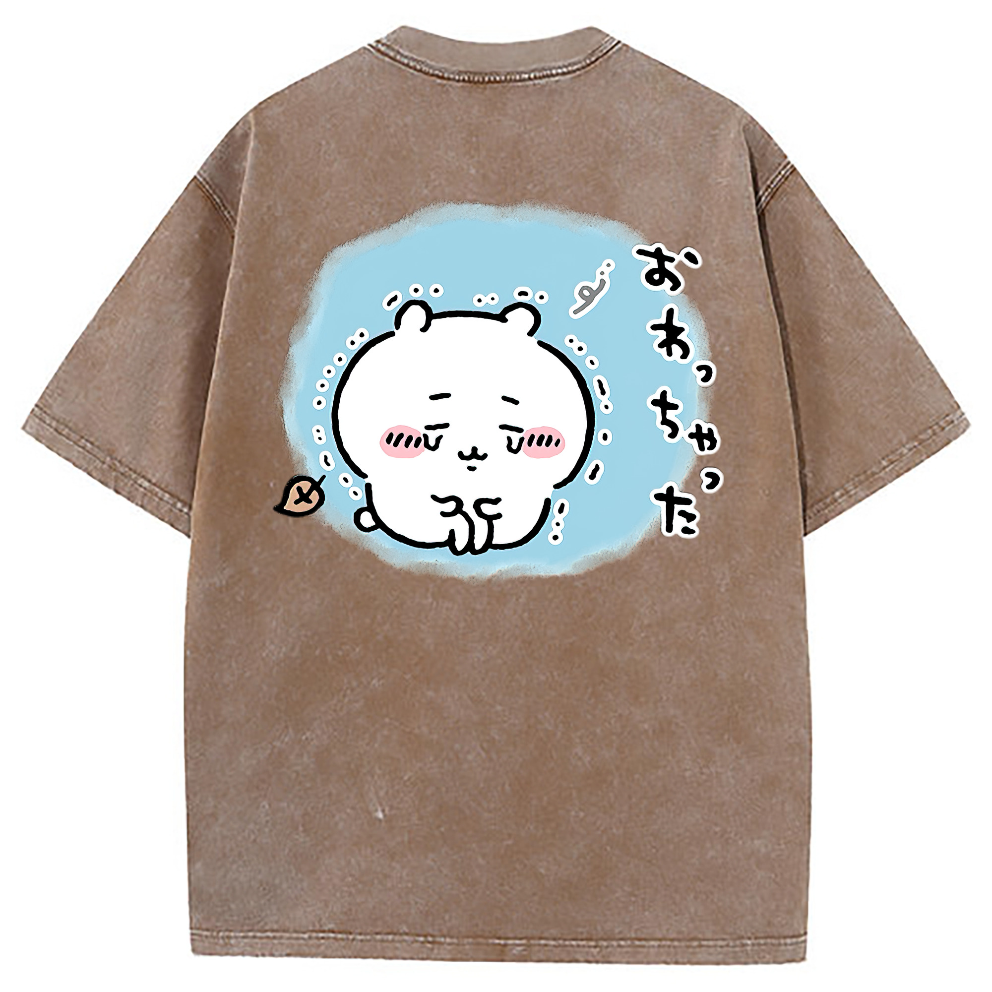 （画像用） ちいかわ ちいかわ Chii-kawa chiikawa 綿100% ヴィンテージ風 半袖Tシャツ（背面プリント）