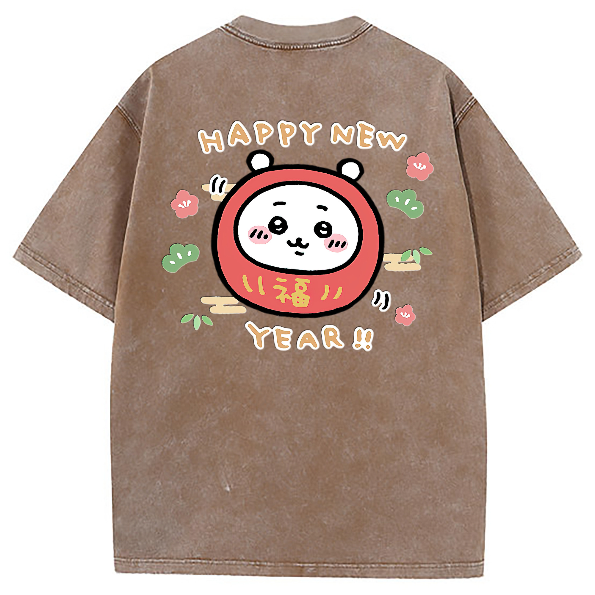 （画像用） ちいかわ ちいかわ Chii-kawa chiikawa 綿100% ヴィンテージ風 半袖Tシャツ（背面プリント）