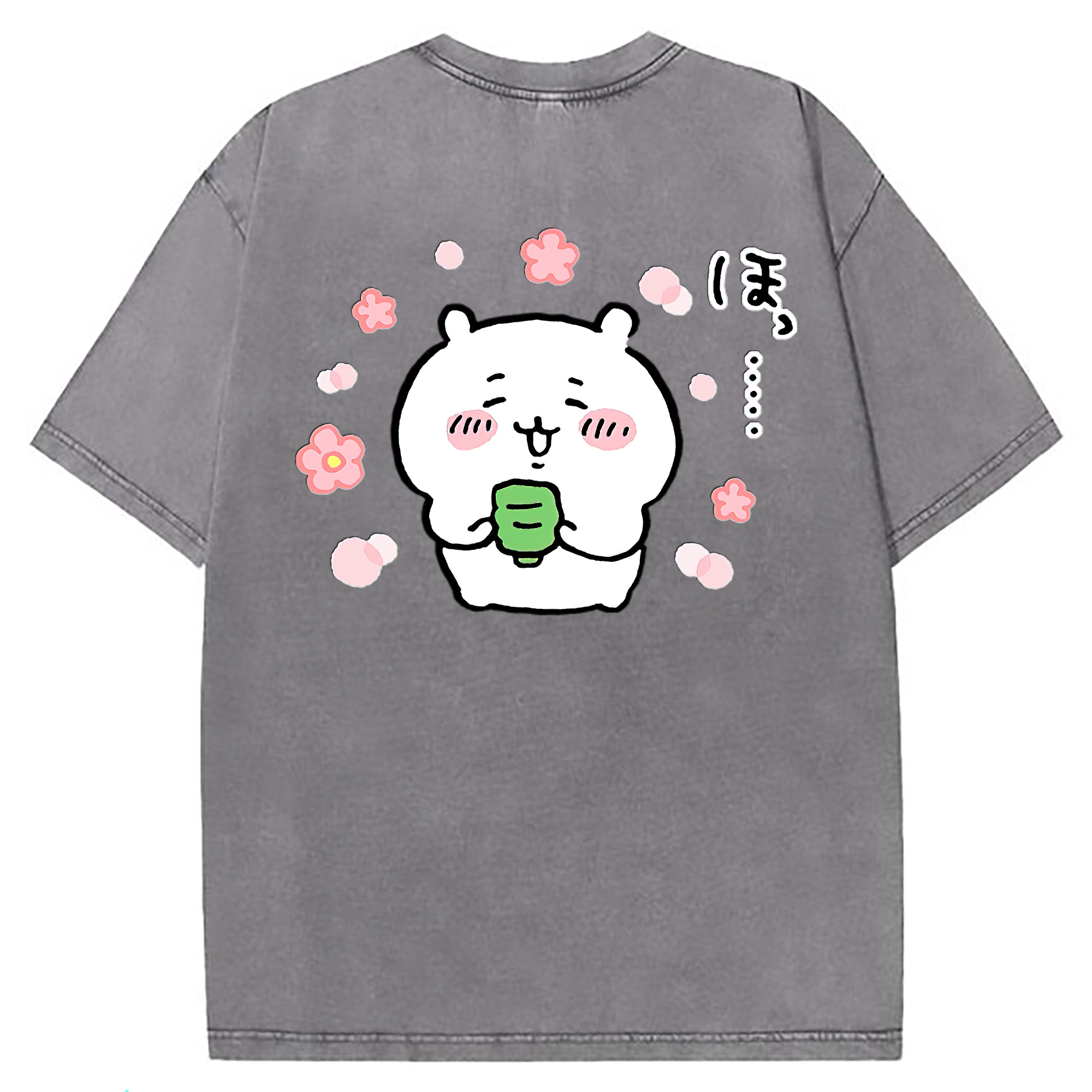 （画像用） ちいかわ ちいかわ Chii-kawa chiikawa 綿100% ヴィンテージ風 半袖Tシャツ（背面プリント）