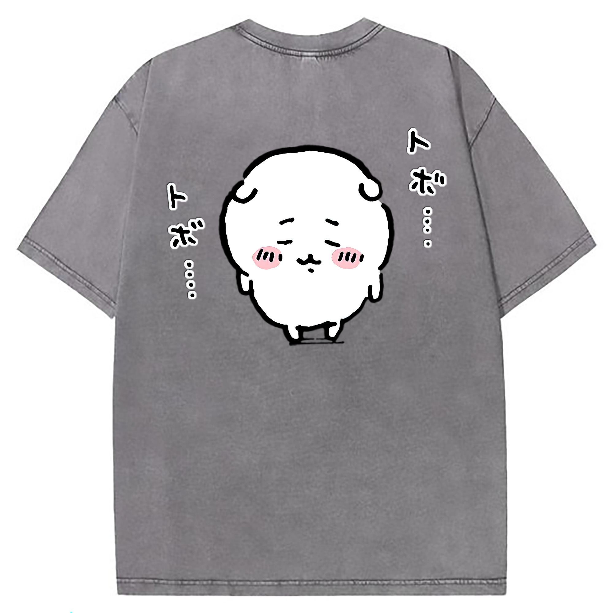 （画像用） ちいかわ ちいかわ Chii-kawa chiikawa 綿100% ヴィンテージ風 半袖Tシャツ（背面プリント）