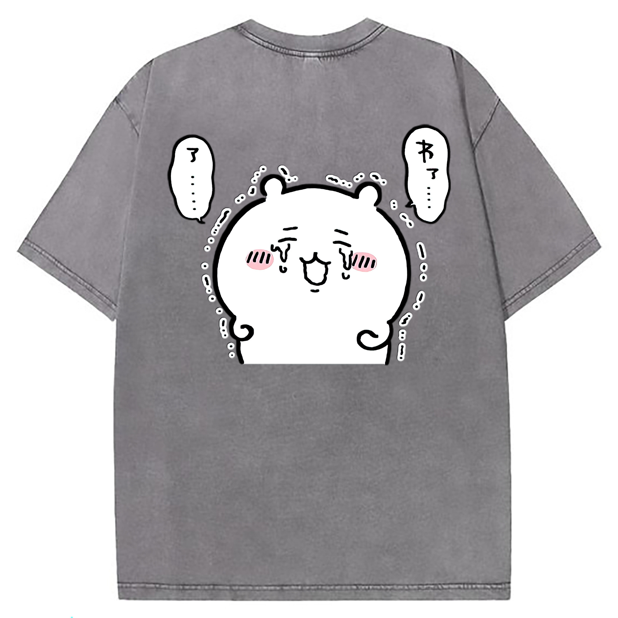 （画像用） ちいかわ ちいかわ Chii-kawa chiikawa 綿100% ヴィンテージ風 半袖Tシャツ（背面プリント）