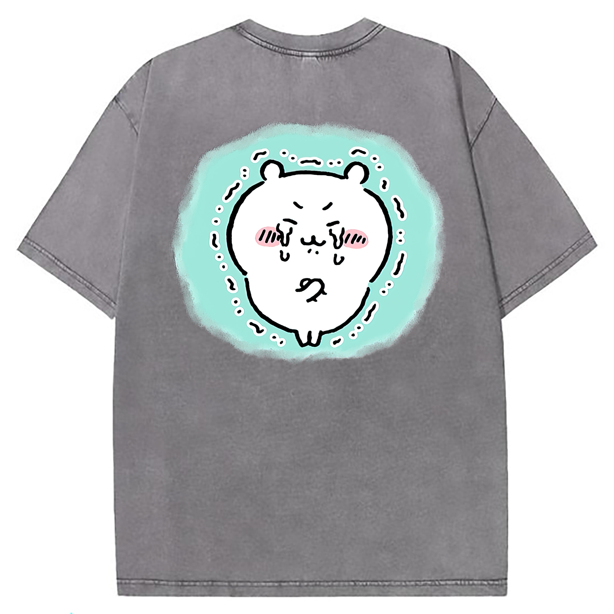 （画像用） ちいかわ ちいかわ Chii-kawa chiikawa 綿100% ヴィンテージ風 半袖Tシャツ（背面プリント）
