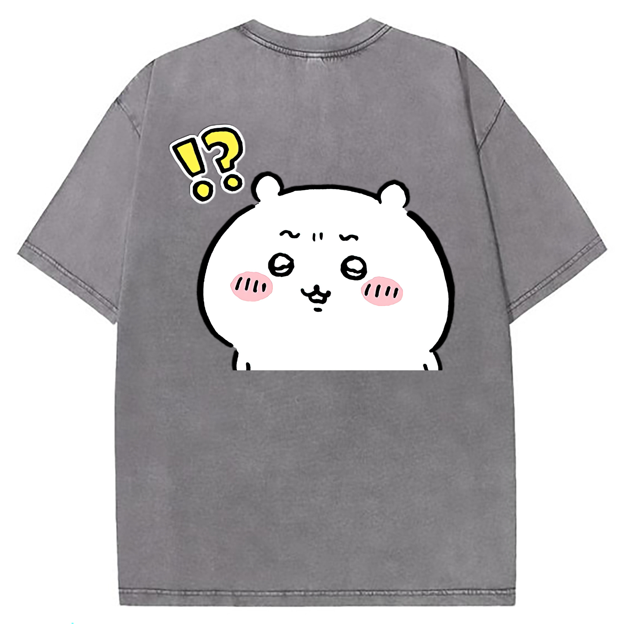 （画像用） ちいかわ ちいかわ Chii-kawa chiikawa 綿100% ヴィンテージ風 半袖Tシャツ（背面プリント）