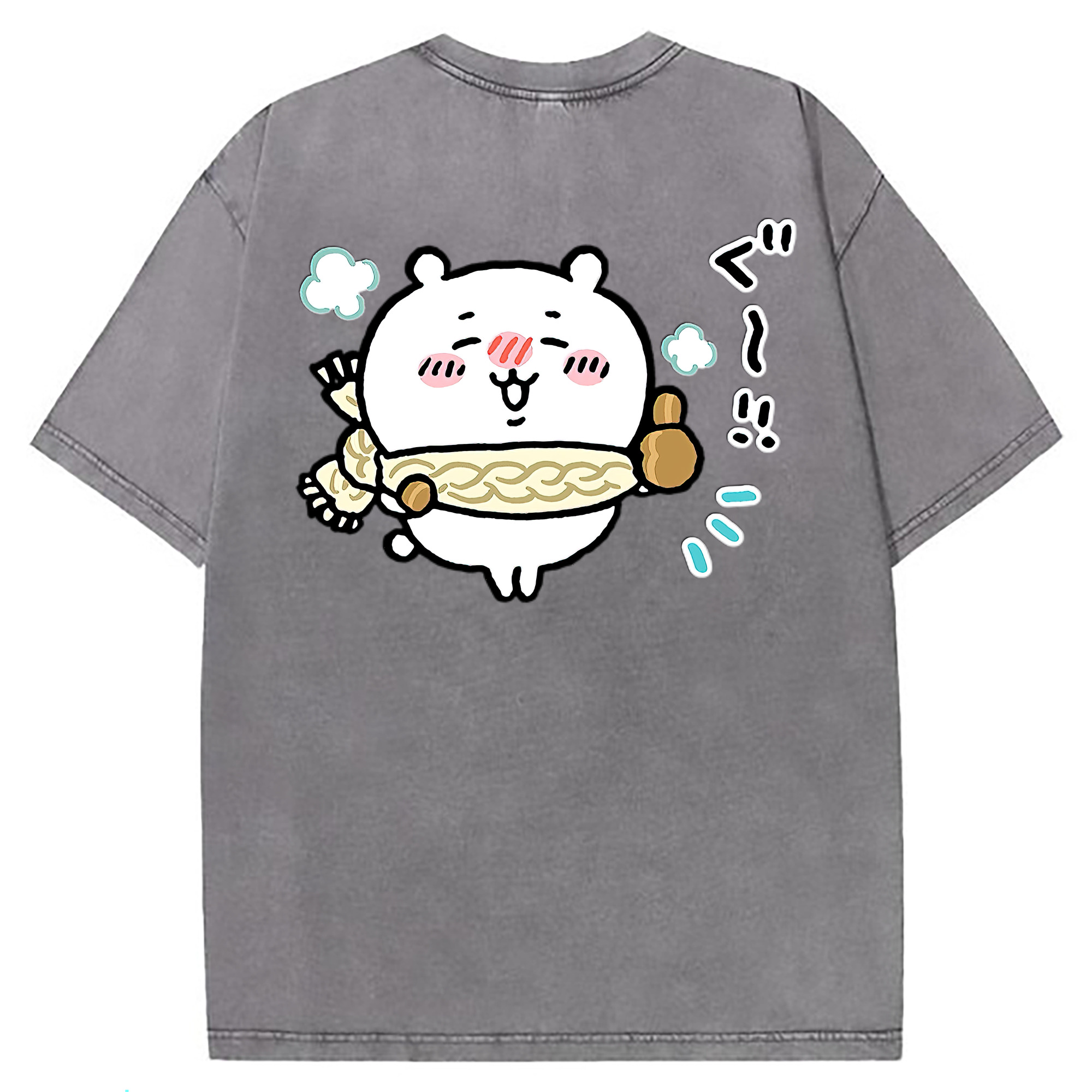 （画像用） ちいかわ ちいかわ Chii-kawa chiikawa 綿100% ヴィンテージ風 半袖Tシャツ（背面プリント）