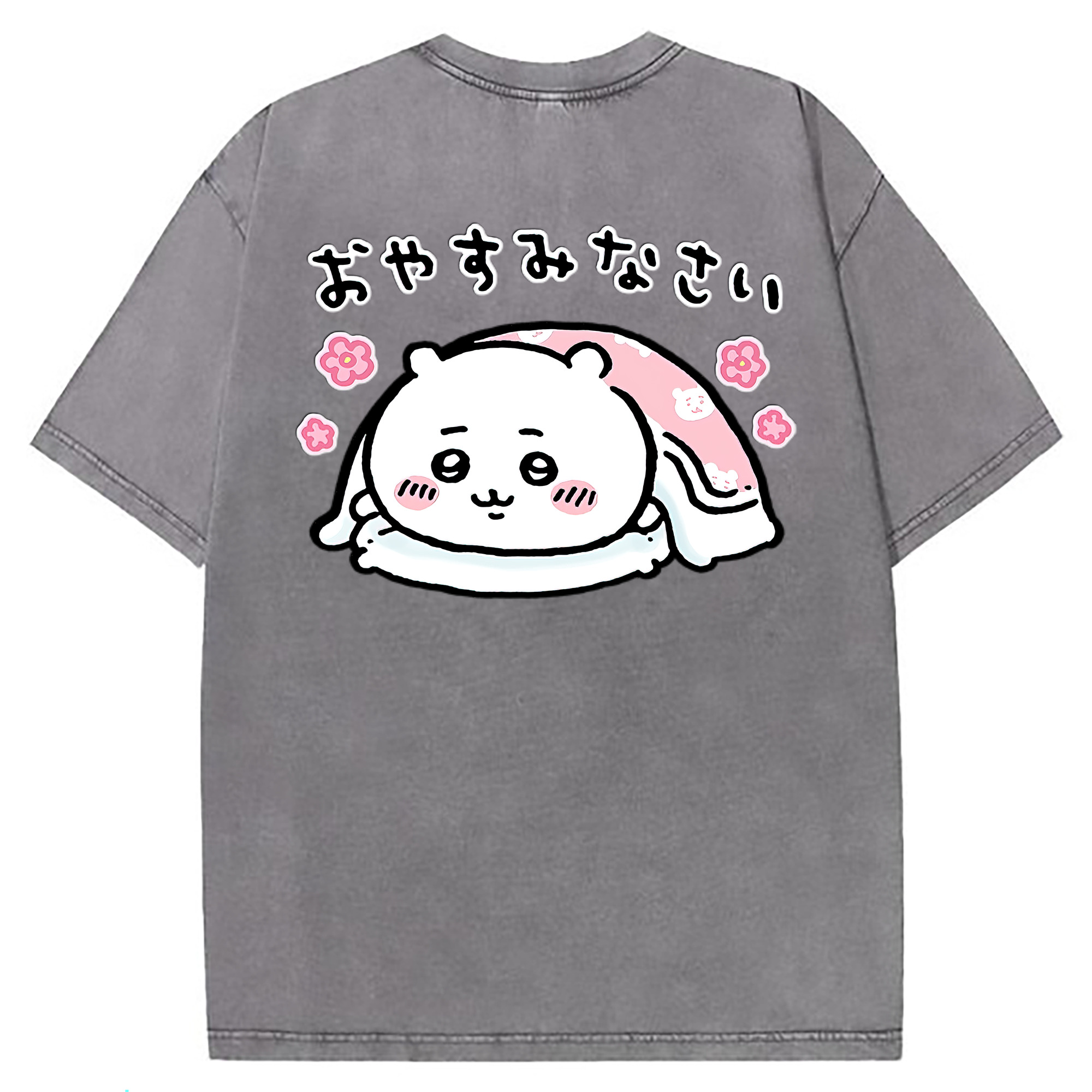 （画像用） ちいかわ ちいかわ Chii-kawa chiikawa 綿100% ヴィンテージ風 半袖Tシャツ（背面プリント）