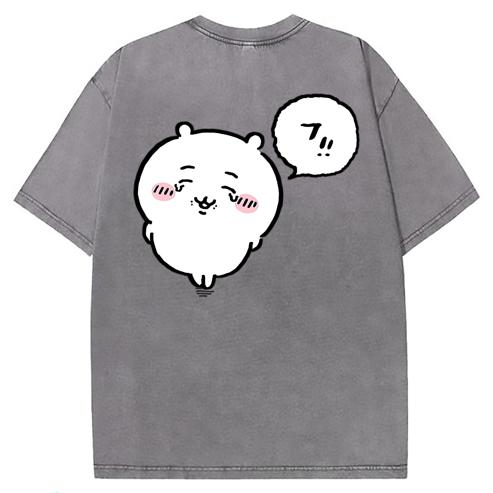 （画像用） ちいかわ ちいかわ Chii-kawa chiikawa 綿100% ヴィンテージ風 半袖Tシャツ（背面プリント）