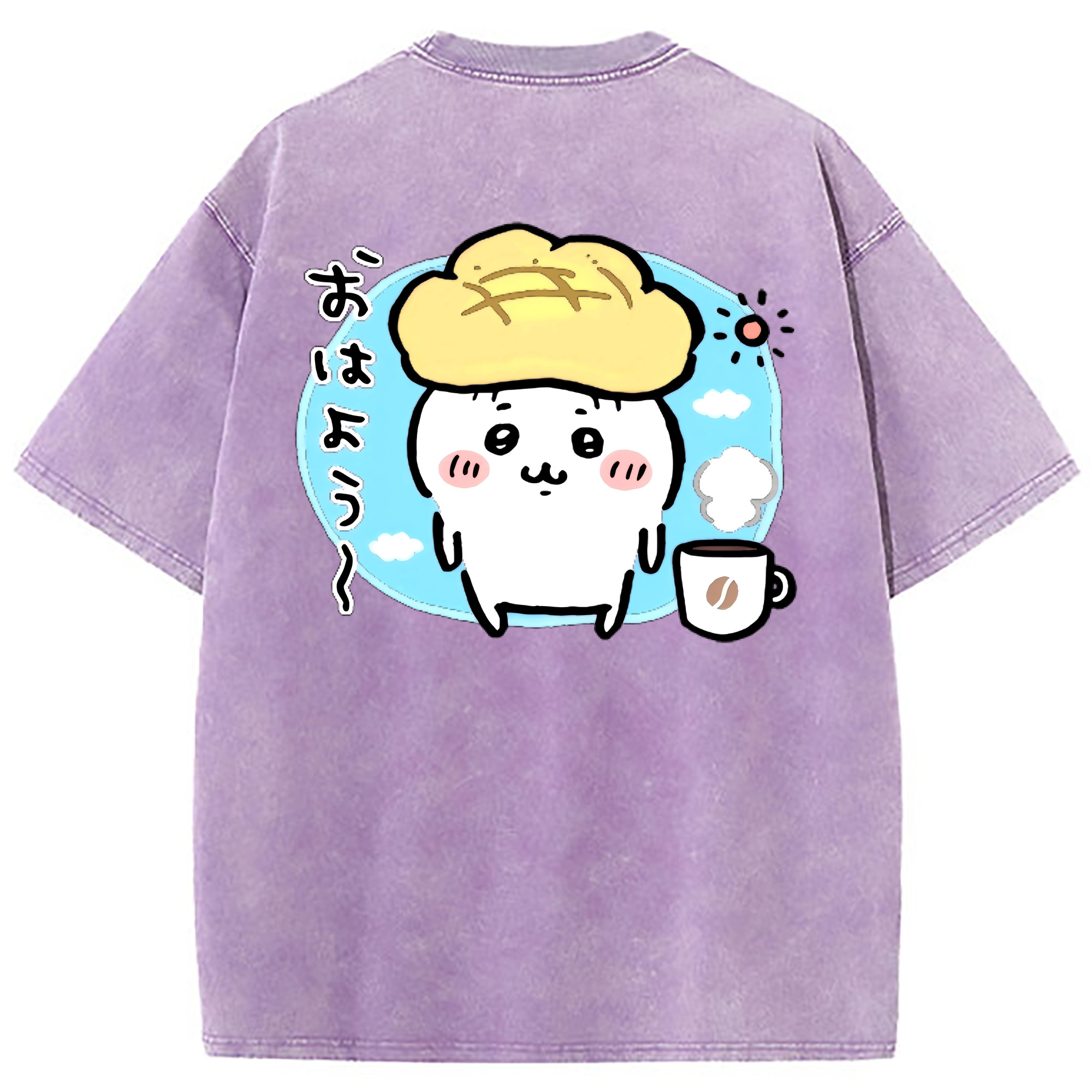 （画像用） ちいかわ ちいかわ Chii-kawa chiikawa 綿100% ヴィンテージ風 半袖Tシャツ（背面プリント）