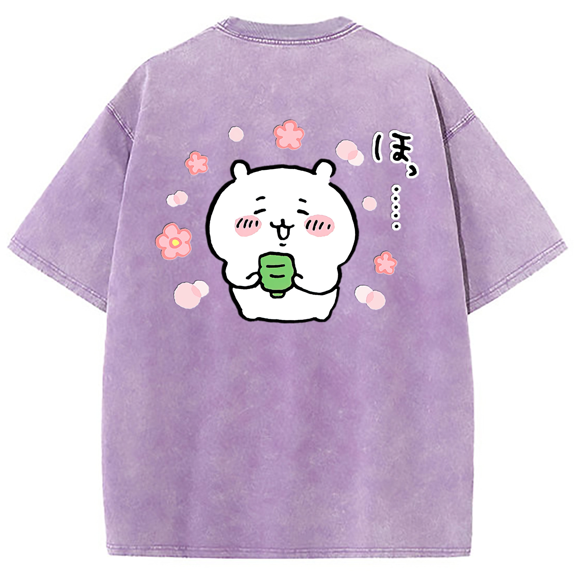 （画像用） ちいかわ ちいかわ Chii-kawa chiikawa 綿100% ヴィンテージ風 半袖Tシャツ（背面プリント）
