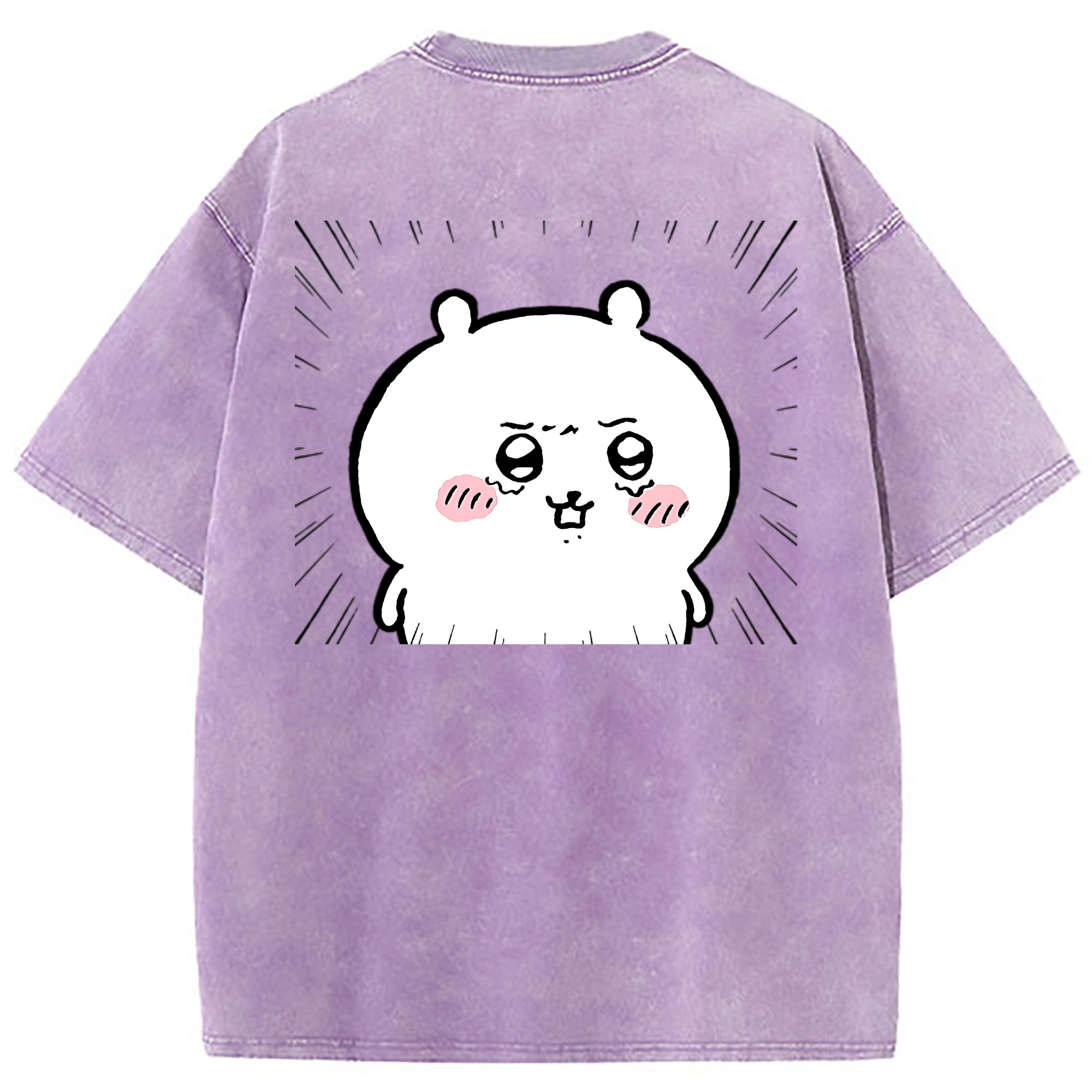 （画像用） ちいかわ ちいかわ Chii-kawa chiikawa 綿100% ヴィンテージ風 半袖Tシャツ（背面プリント）