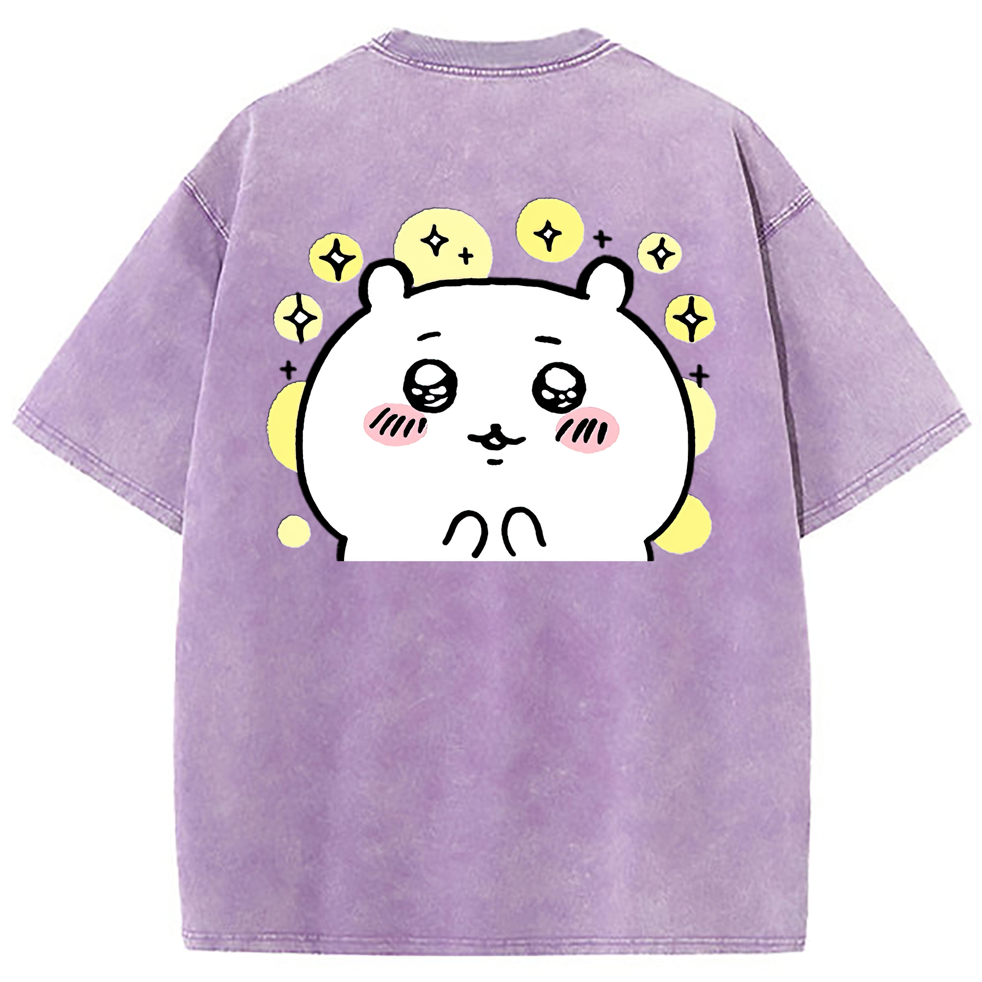 （画像用） ちいかわ ちいかわ Chii-kawa chiikawa 綿100% ヴィンテージ風 半袖Tシャツ（背面プリント）
