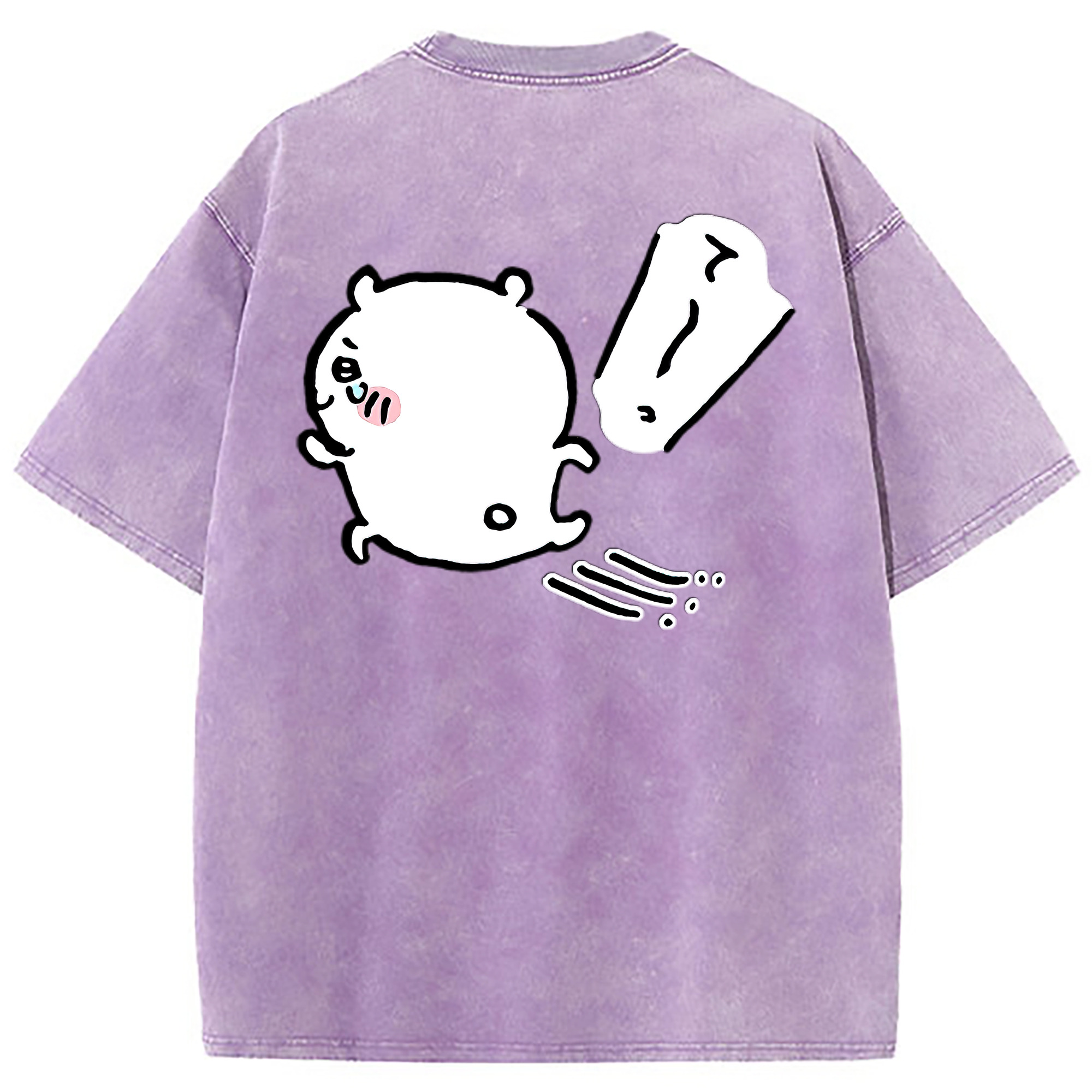 （画像用） ちいかわ ちいかわ Chii-kawa chiikawa 綿100% ヴィンテージ風 半袖Tシャツ（背面プリント）