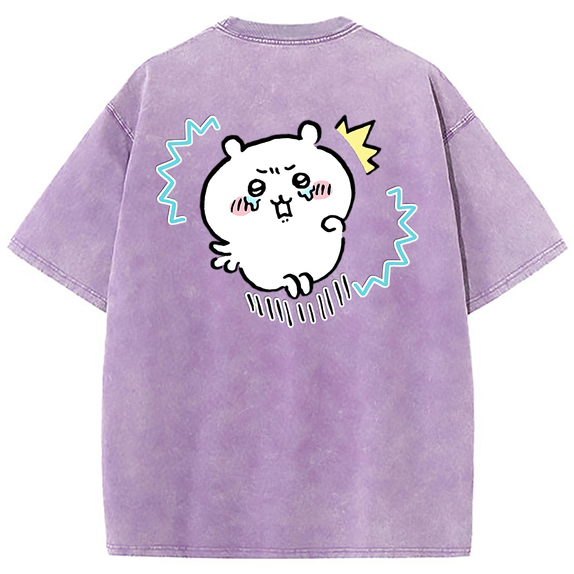 （画像用） ちいかわ ちいかわ Chii-kawa chiikawa 綿100% ヴィンテージ風 半袖Tシャツ（背面プリント）