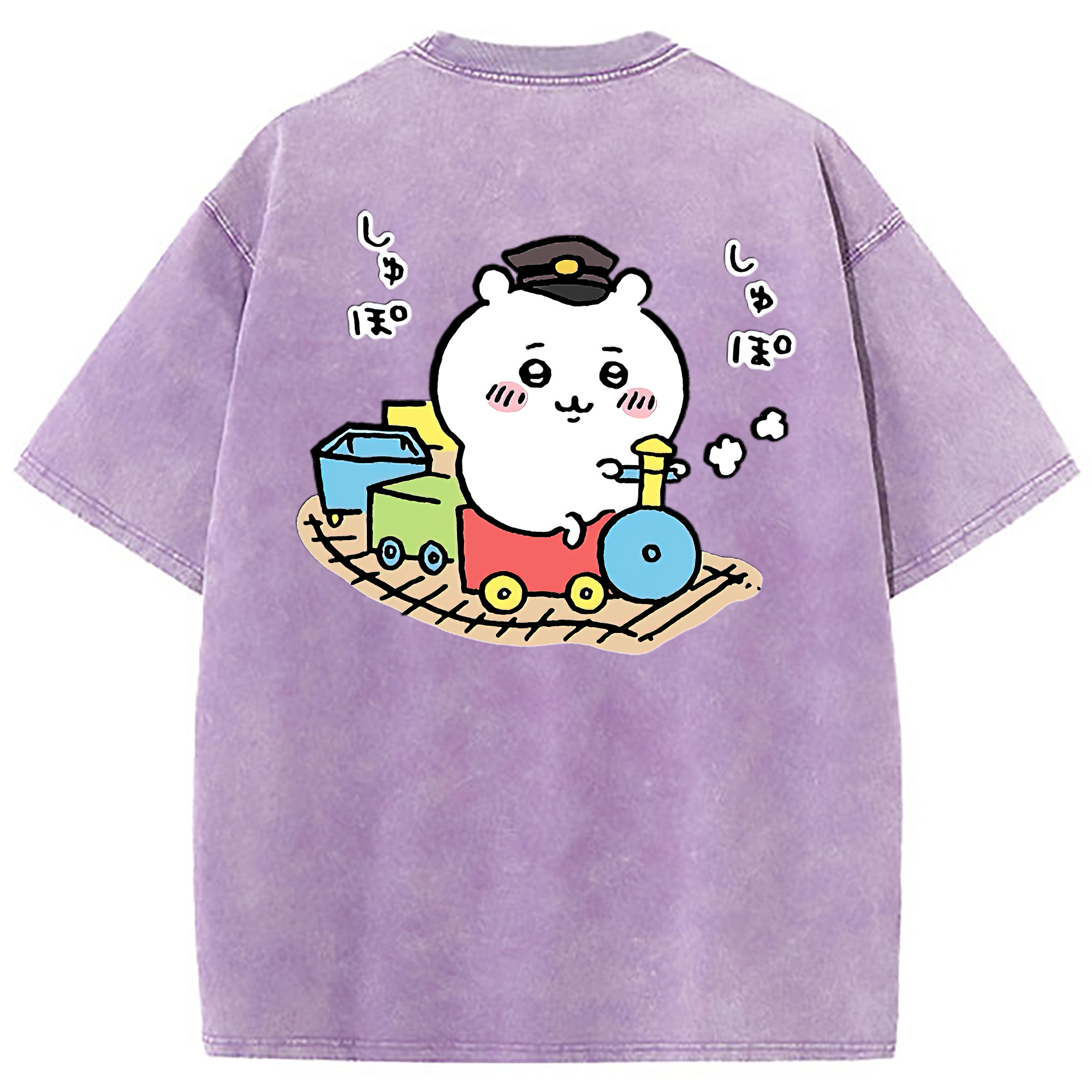 （画像用） ちいかわ ちいかわ Chii-kawa chiikawa 綿100% ヴィンテージ風 半袖Tシャツ（背面プリント）