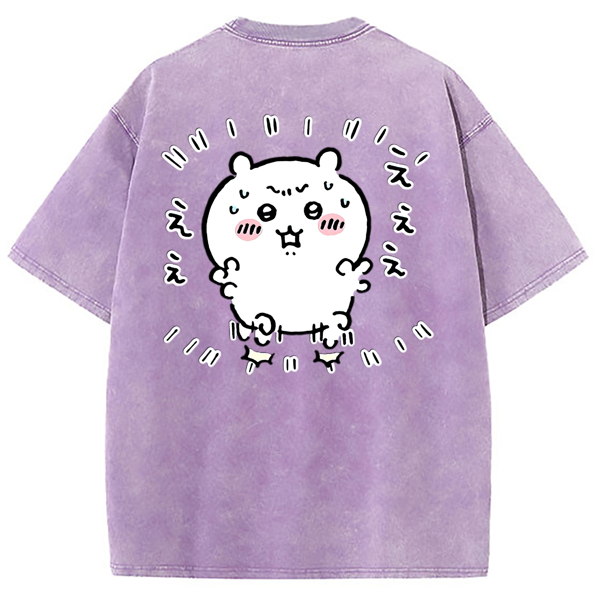 （画像用） ちいかわ ちいかわ Chii-kawa chiikawa 綿100% ヴィンテージ風 半袖Tシャツ（背面プリント）