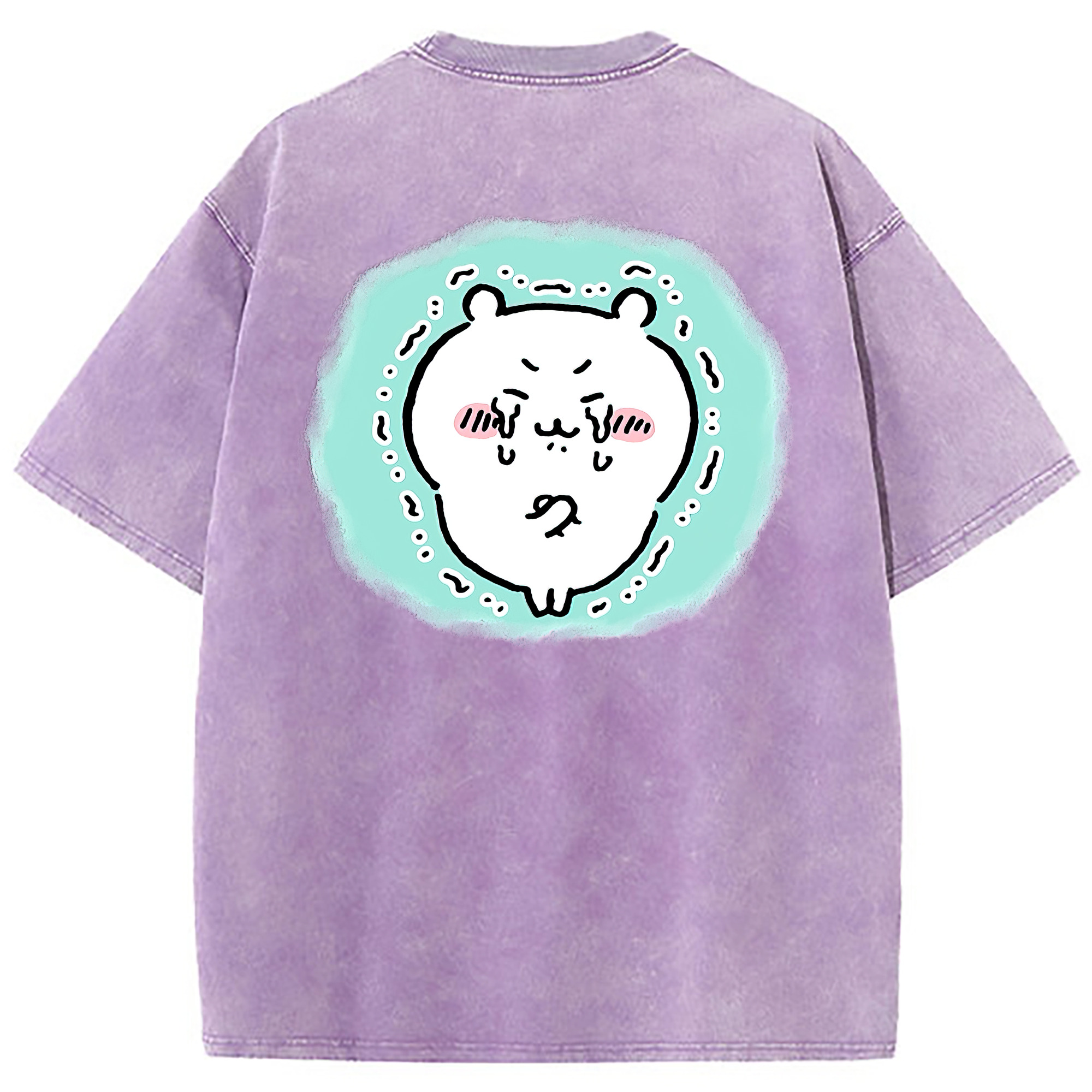 （画像用） ちいかわ ちいかわ Chii-kawa chiikawa 綿100% ヴィンテージ風 半袖Tシャツ（背面プリント）