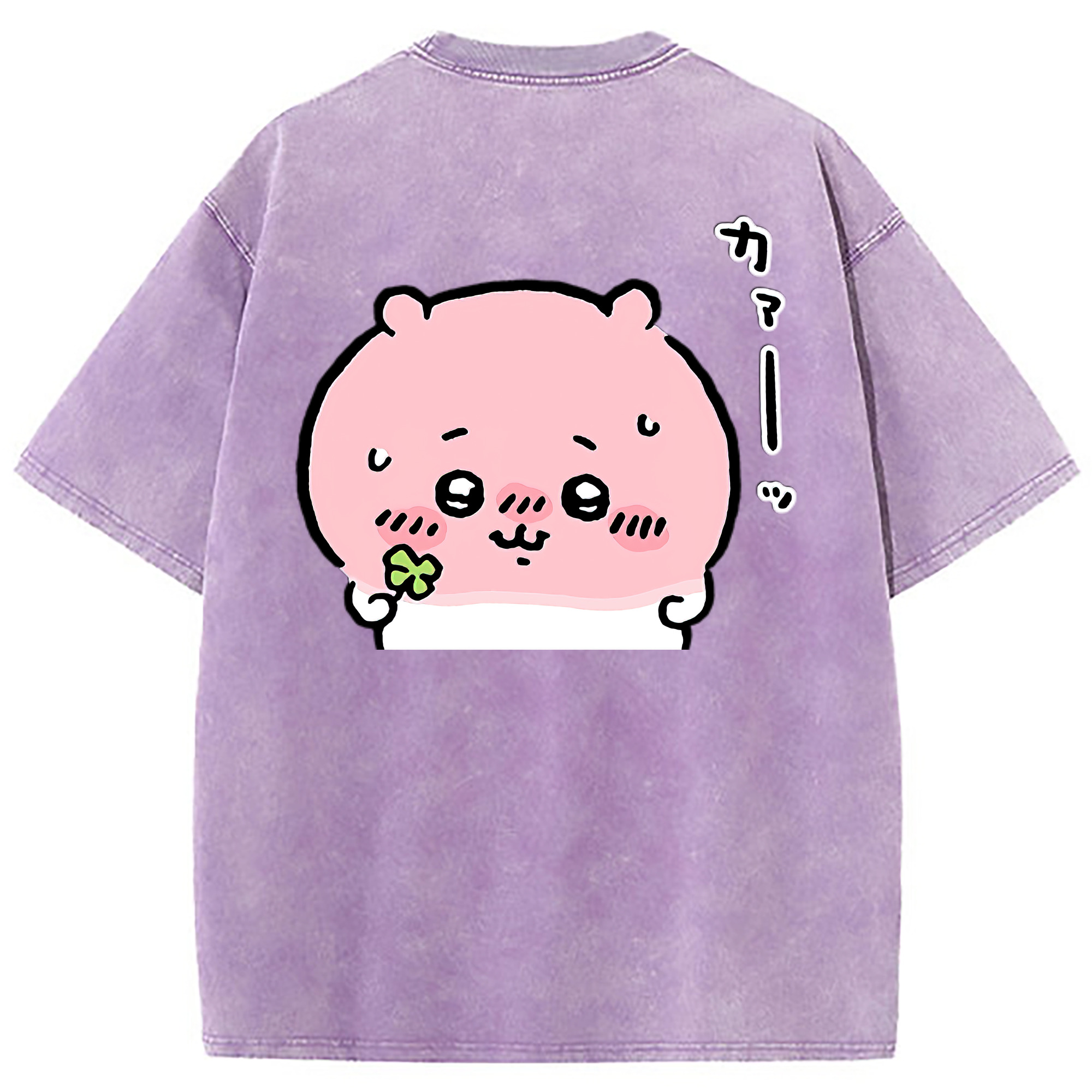 （画像用） ちいかわ ちいかわ Chii-kawa chiikawa 綿100% ヴィンテージ風 半袖Tシャツ（背面プリント）