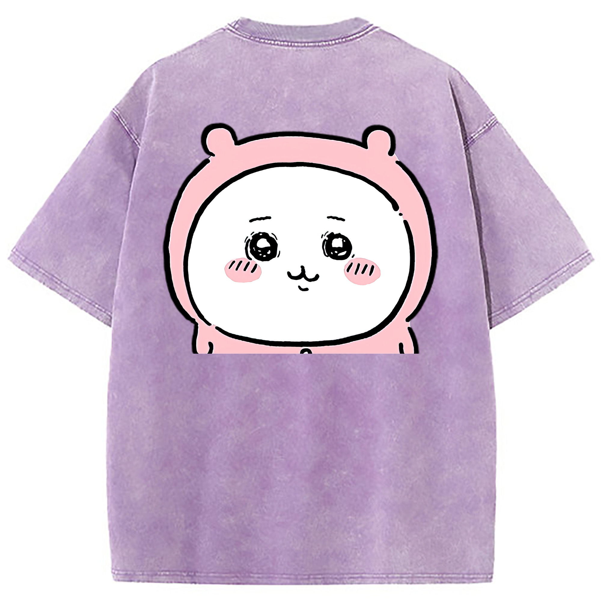 （画像用） ちいかわ ちいかわ Chii-kawa chiikawa 綿100% ヴィンテージ風 半袖Tシャツ（背面プリント）