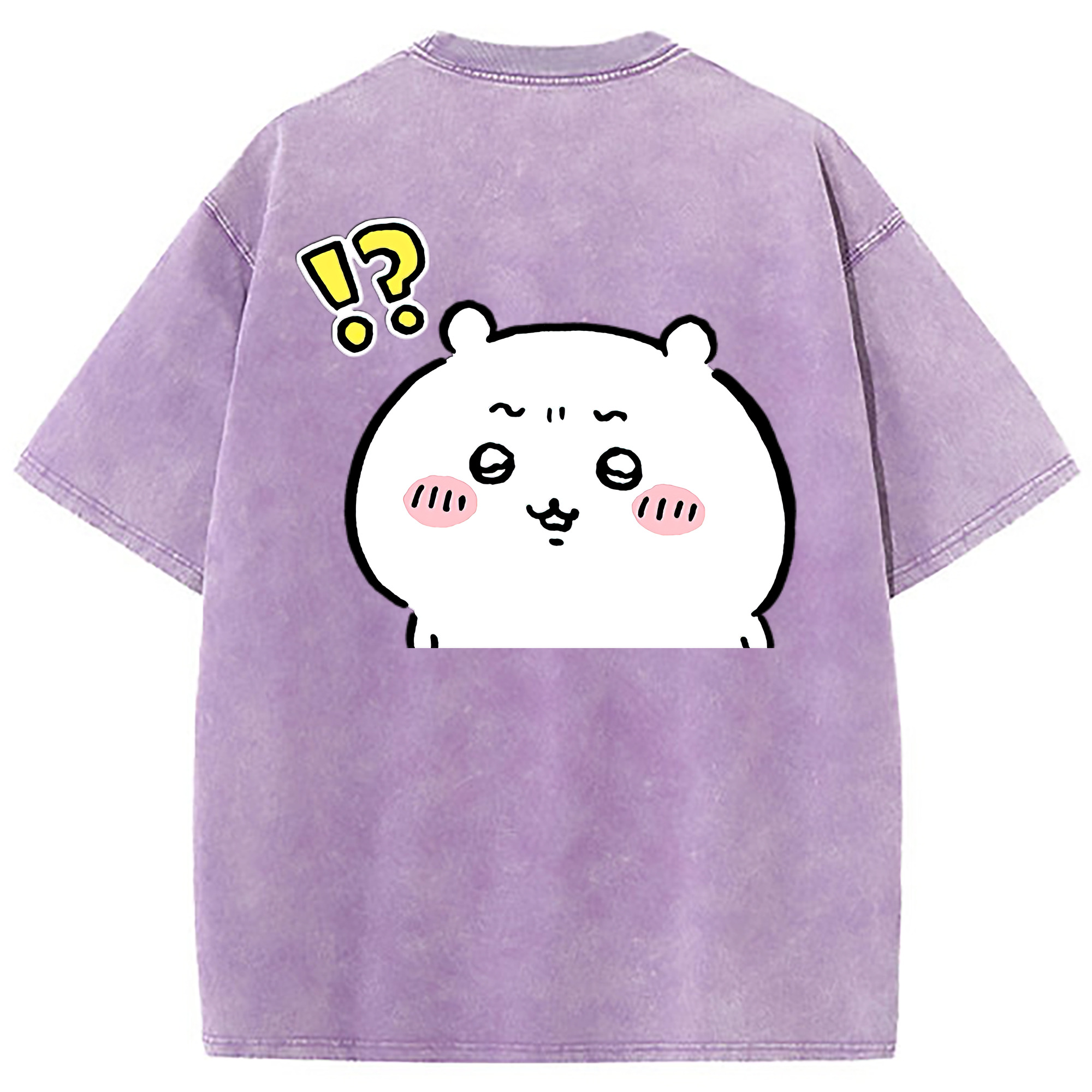 （画像用） ちいかわ ちいかわ Chii-kawa chiikawa 綿100% ヴィンテージ風 半袖Tシャツ（背面プリント）