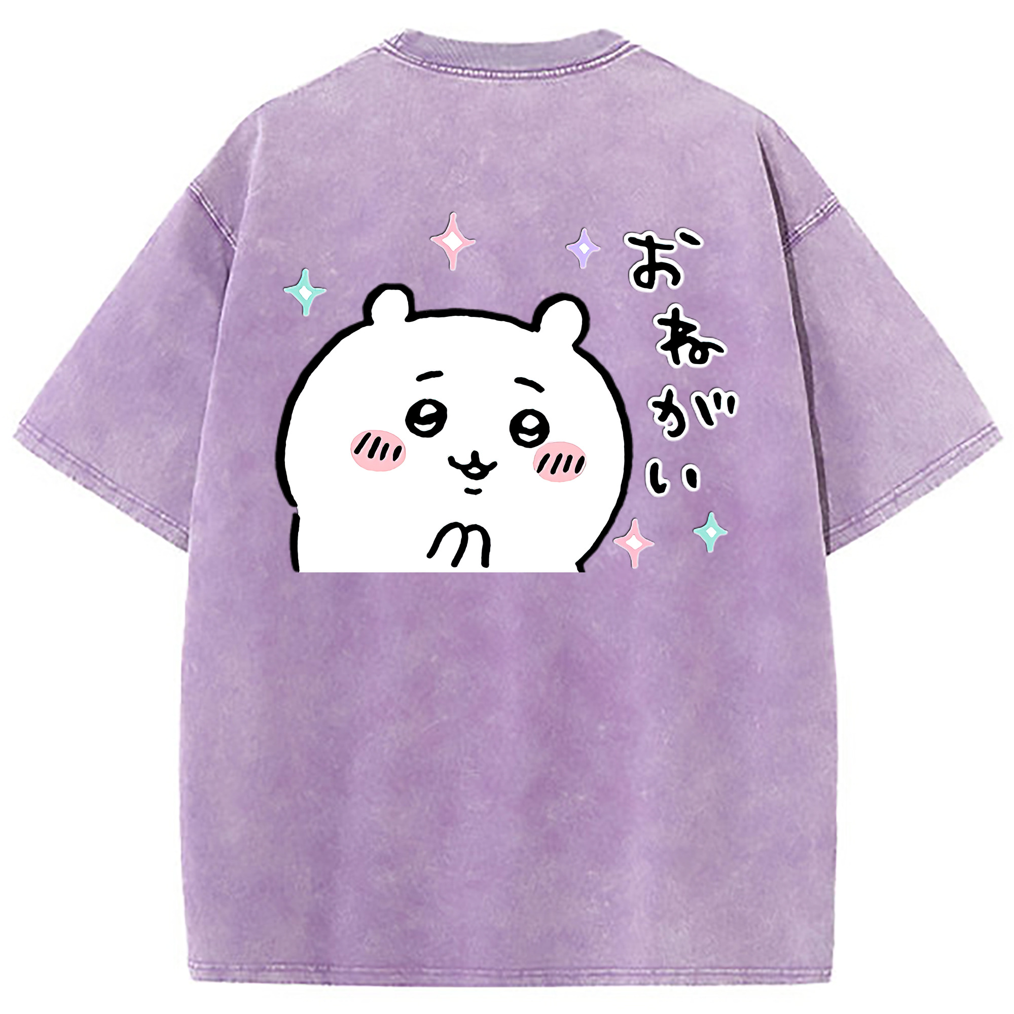 （画像用） ちいかわ ちいかわ Chii-kawa chiikawa 綿100% ヴィンテージ風 半袖Tシャツ（背面プリント）