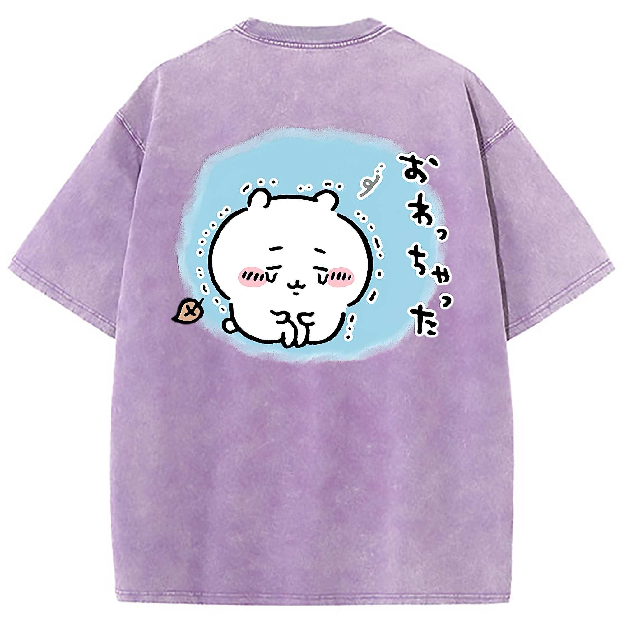 （画像用） ちいかわ ちいかわ Chii-kawa chiikawa 綿100% ヴィンテージ風 半袖Tシャツ（背面プリント）