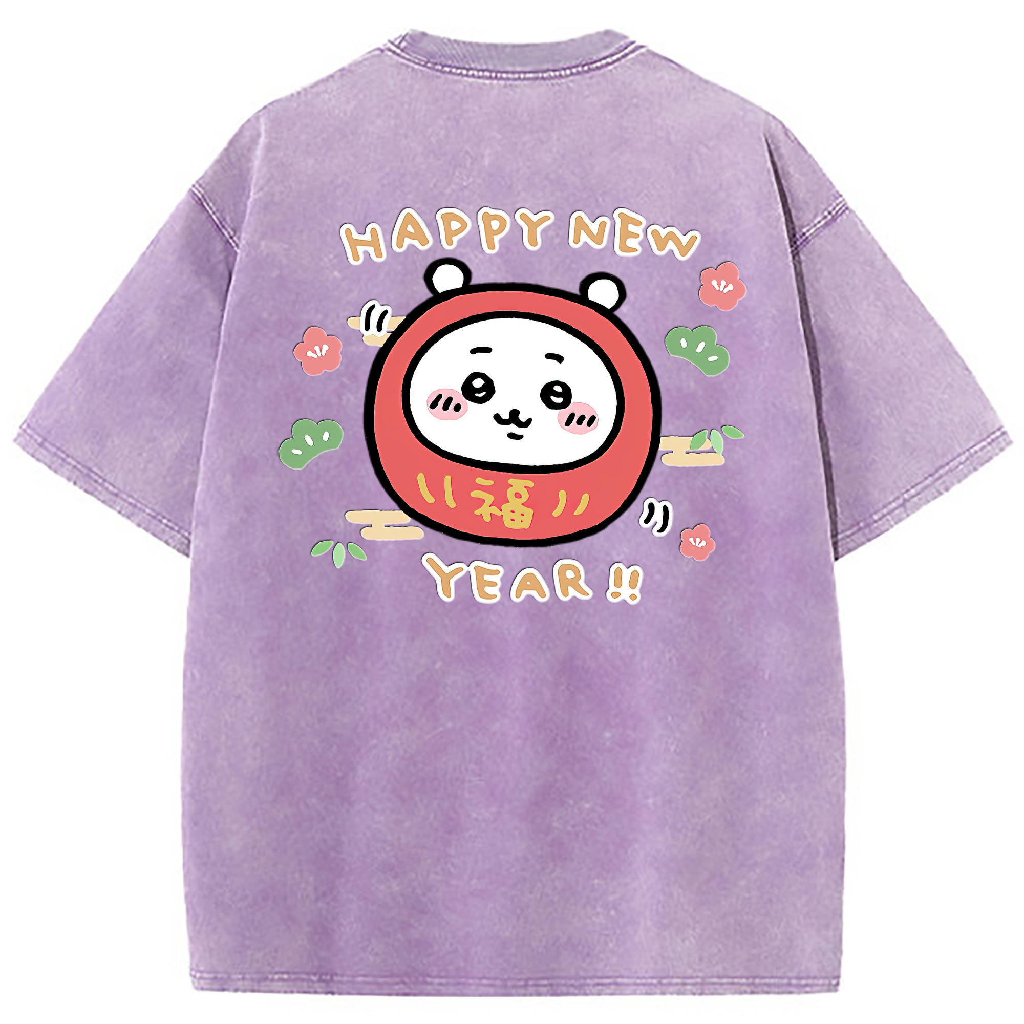 （画像用） ちいかわ ちいかわ Chii-kawa chiikawa 綿100% ヴィンテージ風 半袖Tシャツ（背面プリント）