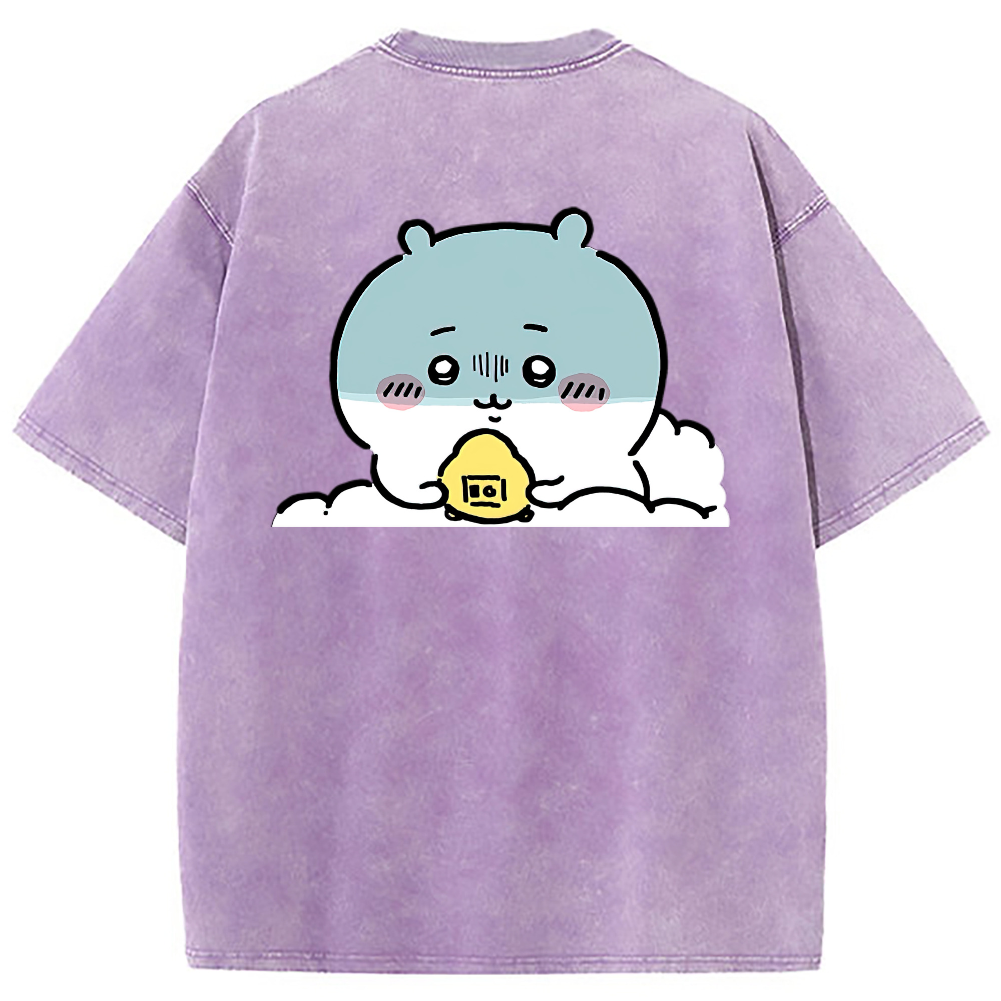 （画像用） ちいかわ ちいかわ Chii-kawa chiikawa 綿100% ヴィンテージ風 半袖Tシャツ（背面プリント）
