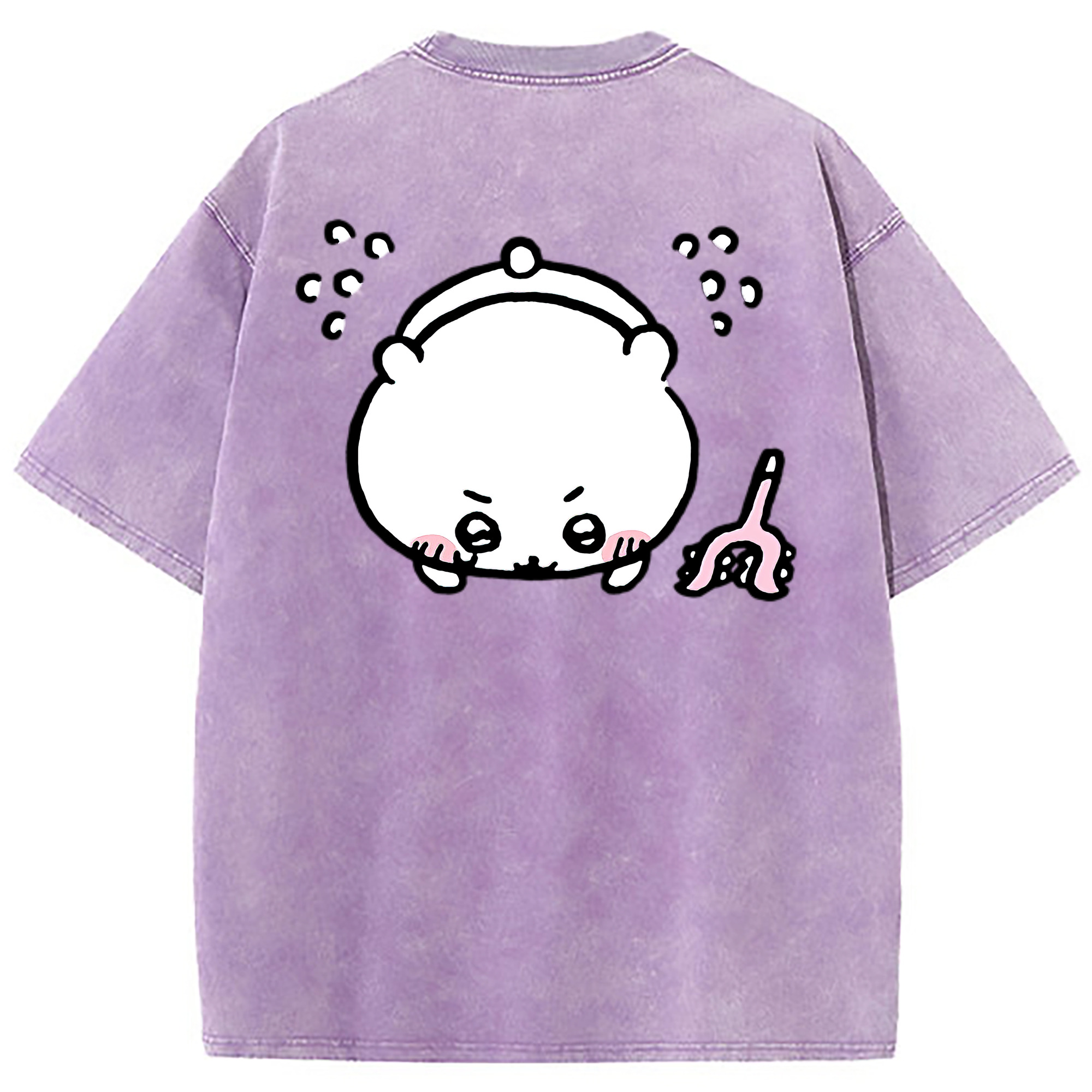 （画像用） ちいかわ ちいかわ Chii-kawa chiikawa 綿100% ヴィンテージ風 半袖Tシャツ（背面プリント）