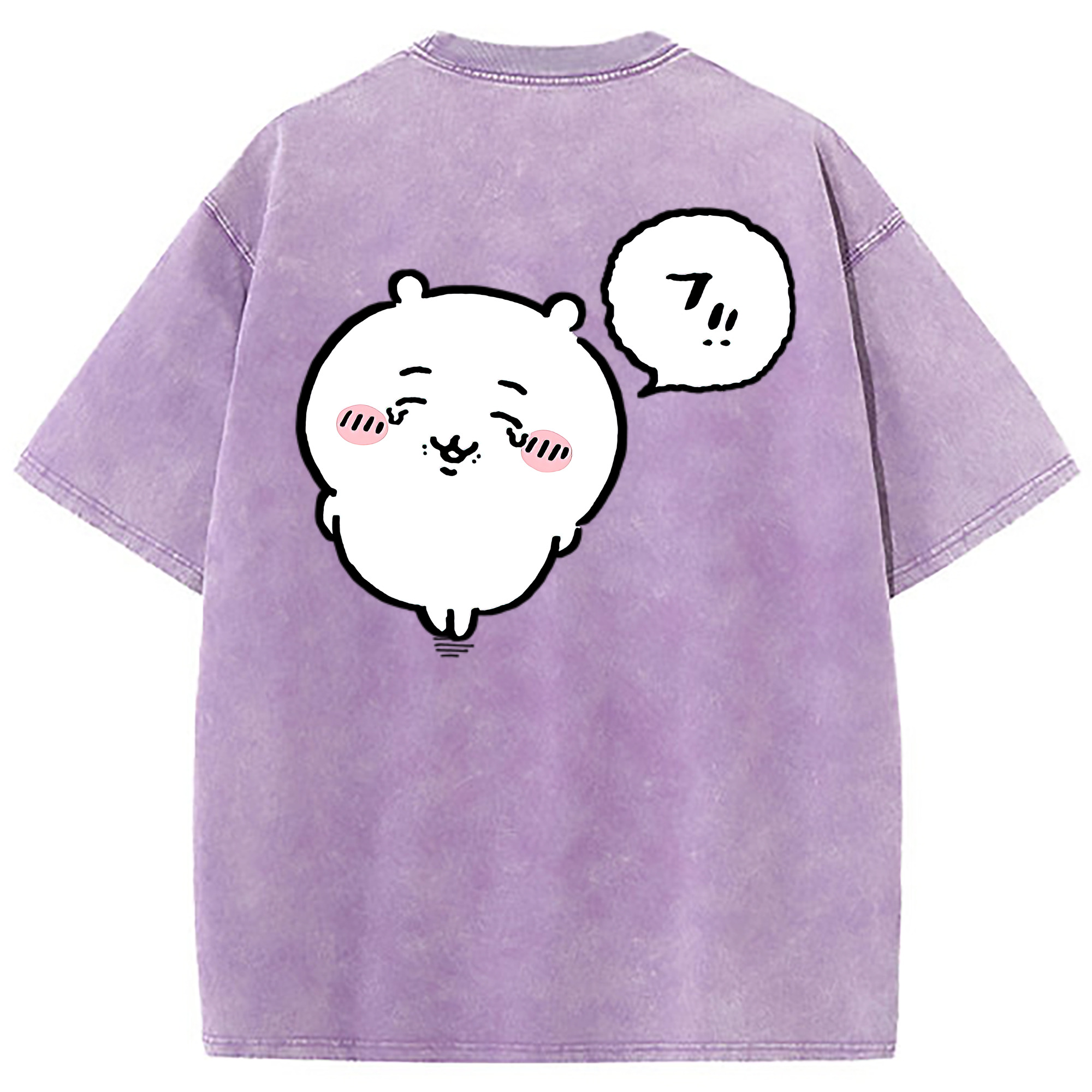 （画像用） ちいかわ ちいかわ Chii-kawa chiikawa 綿100% ヴィンテージ風 半袖Tシャツ（背面プリント）