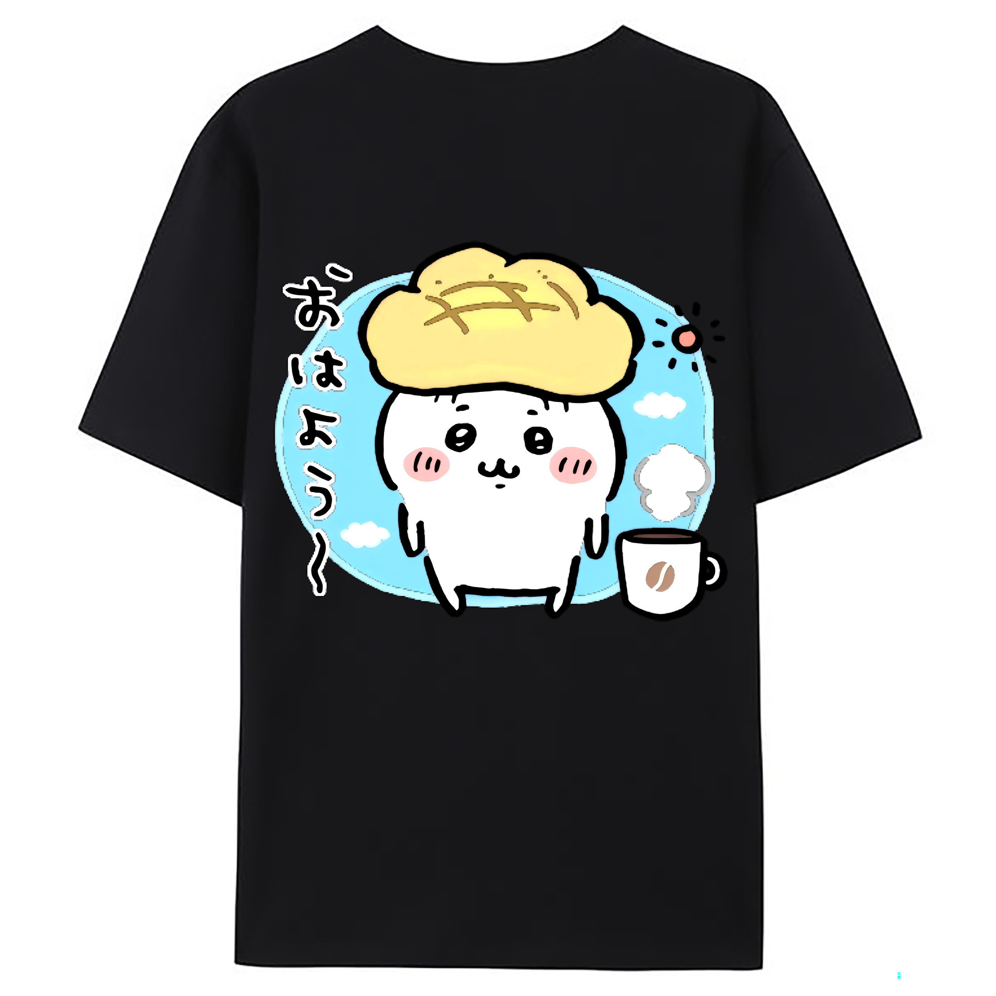 （画像用） ちいかわ ちいかわ Chii-kawa chiikawa 綿100％ メンズ半袖Tシャツ（バックプリント） 通気性