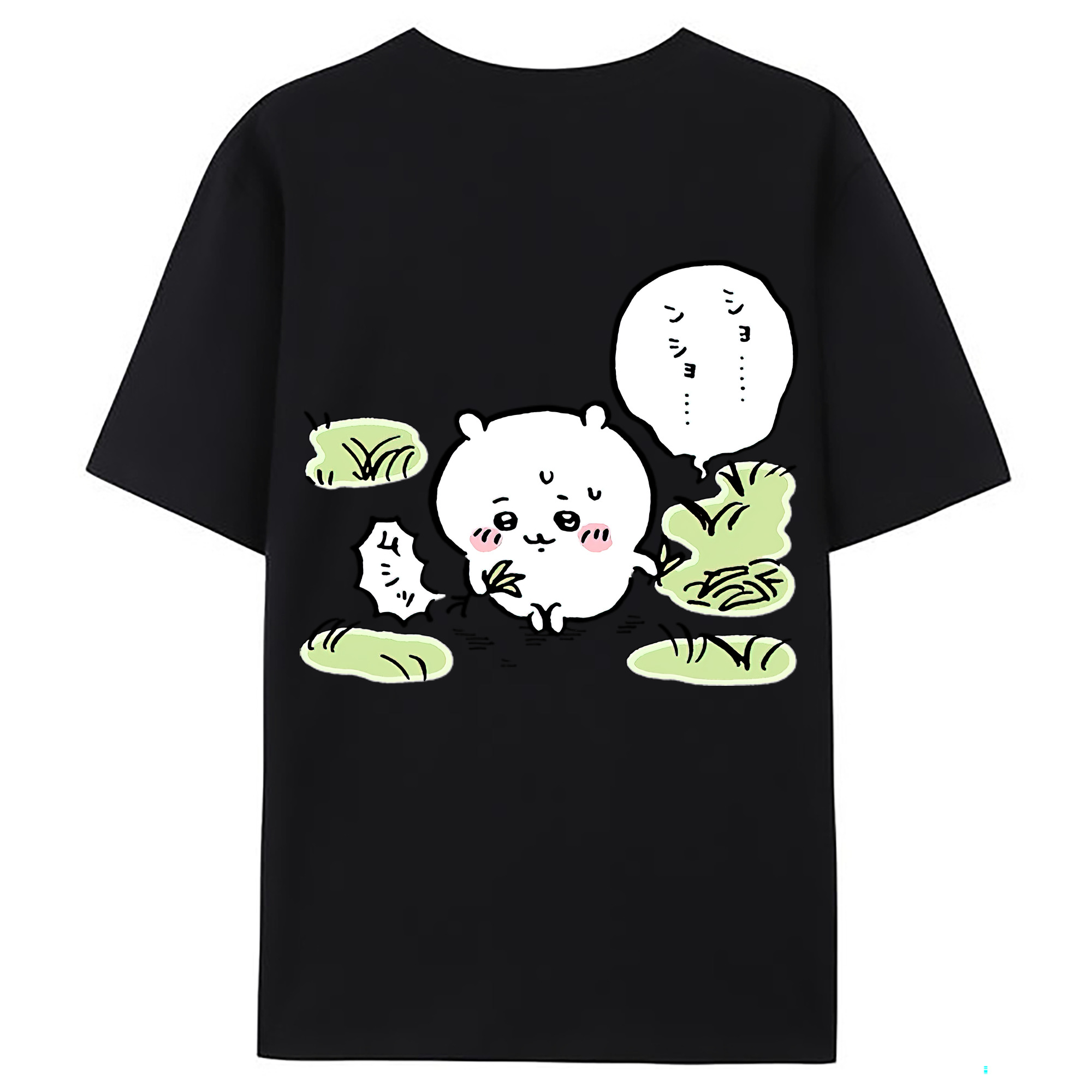（画像用） ちいかわ ちいかわ Chii-kawa chiikawa 綿100％ メンズ半袖Tシャツ（バックプリント） 通気性