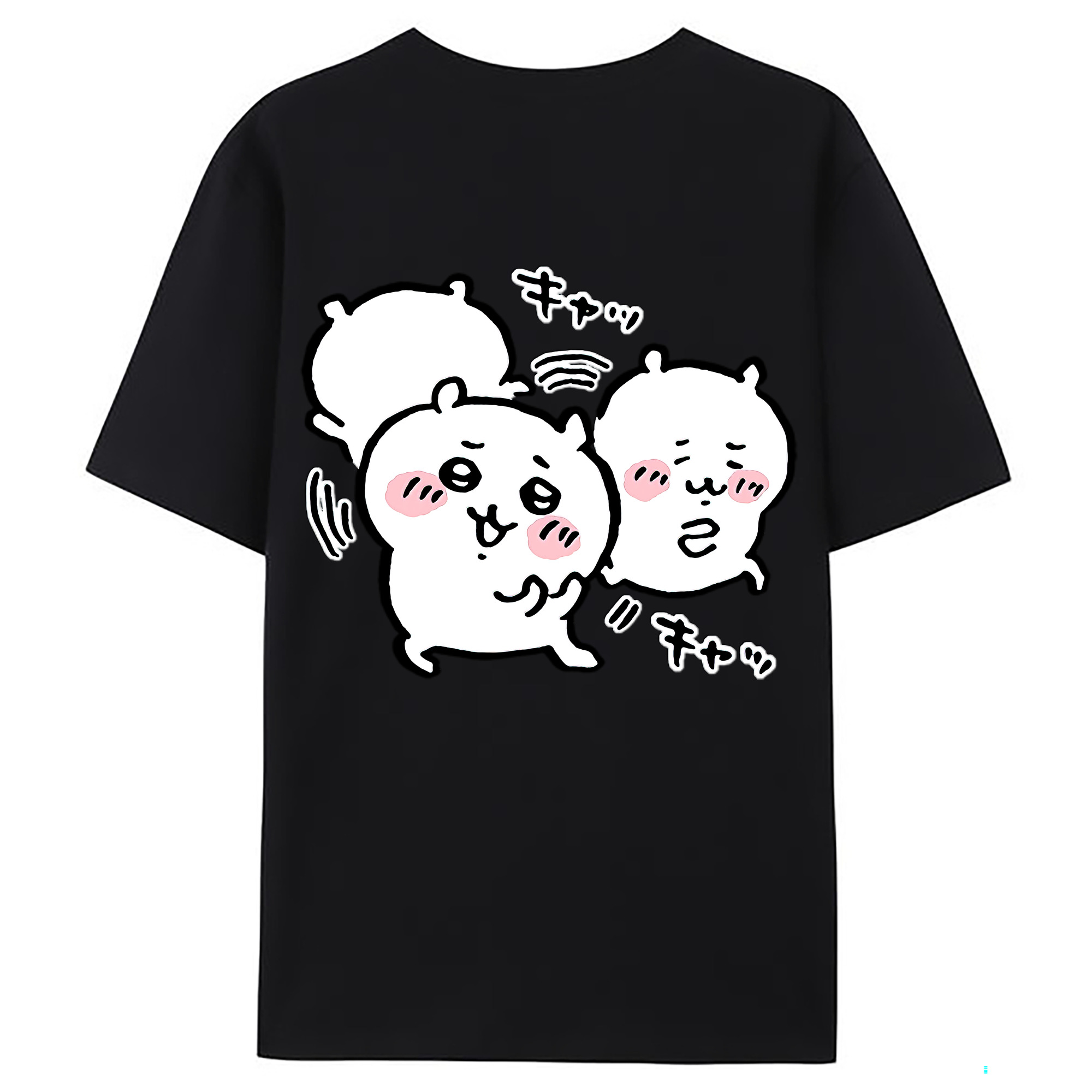 （画像用） ちいかわ ちいかわ Chii-kawa chiikawa 綿100％ メンズ半袖Tシャツ（バックプリント） 通気性