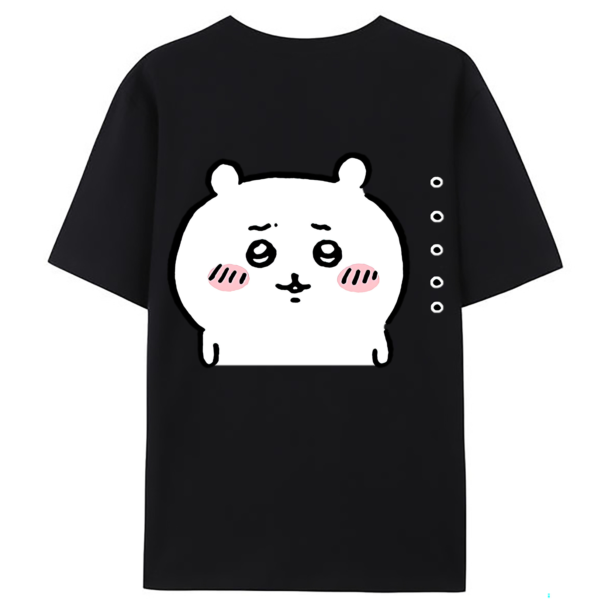（画像用） ちいかわ ちいかわ Chii-kawa chiikawa 綿100％ メンズ半袖Tシャツ（バックプリント） 通気性
