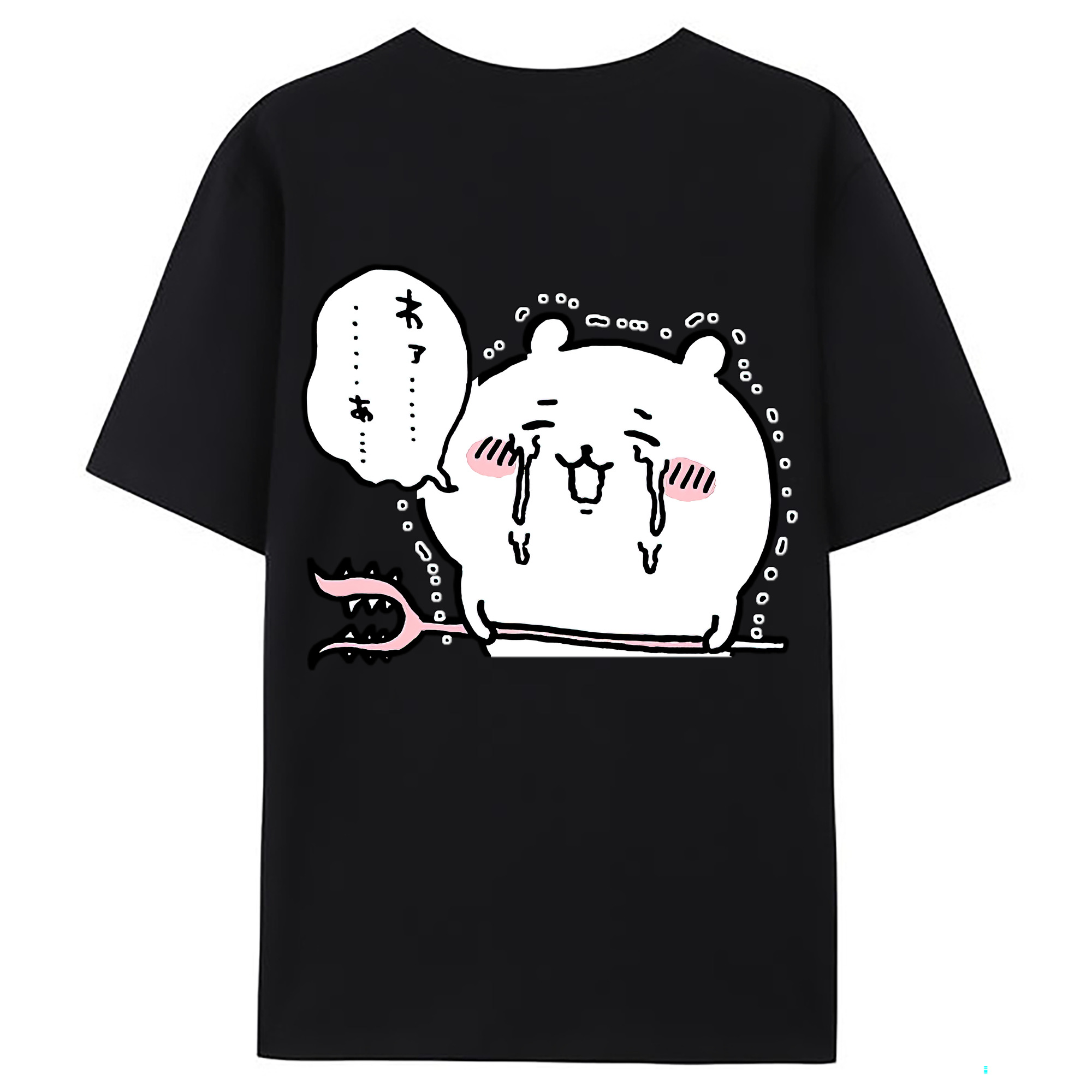 （画像用） ちいかわ ちいかわ Chii-kawa chiikawa 綿100％ メンズ半袖Tシャツ（バックプリント） 通気性