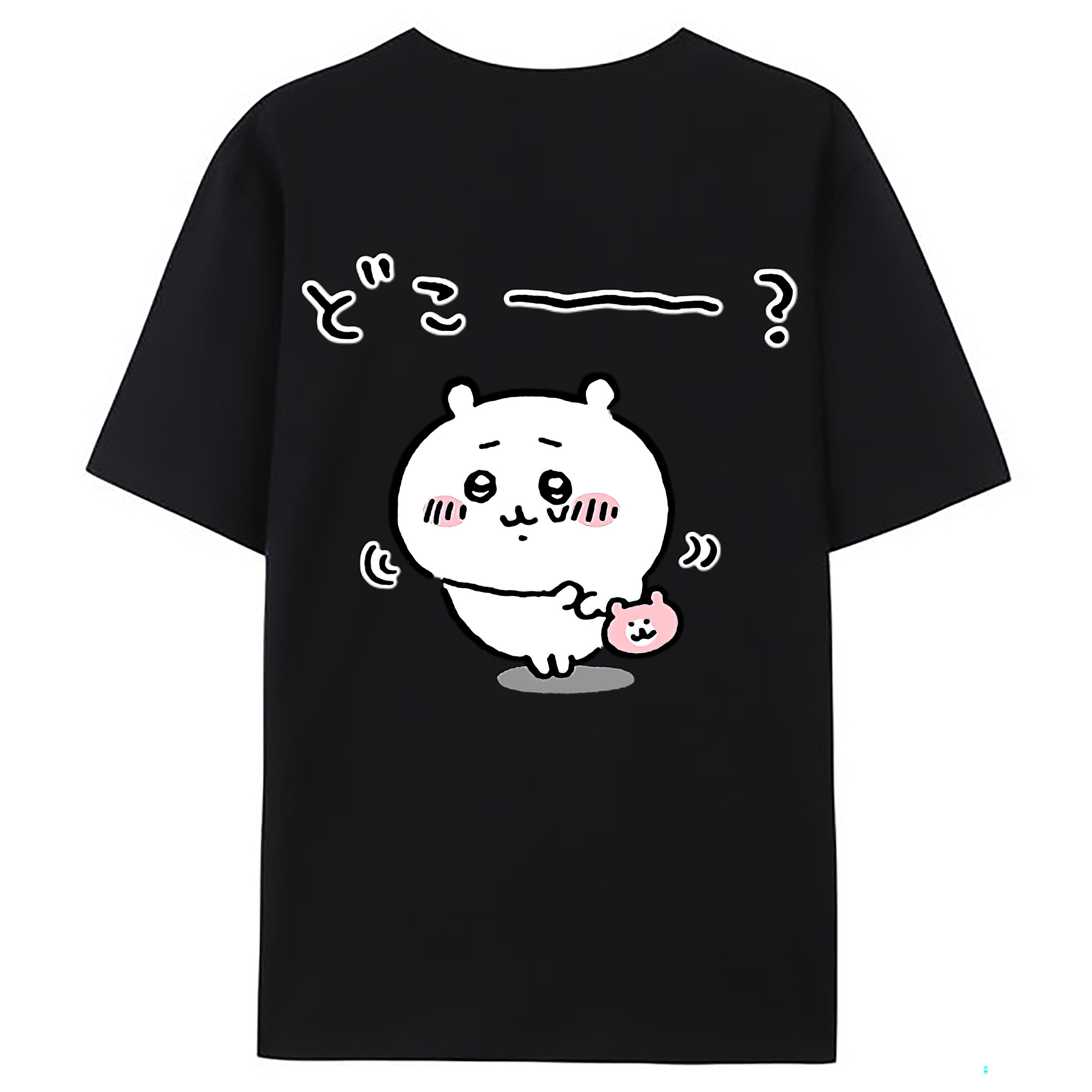 （画像用） ちいかわ ちいかわ Chii-kawa chiikawa 綿100％ メンズ半袖Tシャツ（バックプリント） 通気性