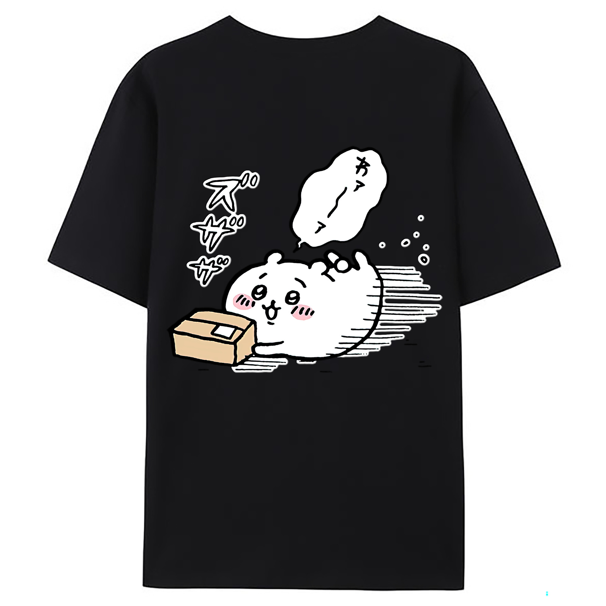 （画像用） ちいかわ ちいかわ Chii-kawa chiikawa 綿100％ メンズ半袖Tシャツ（バックプリント） 通気性