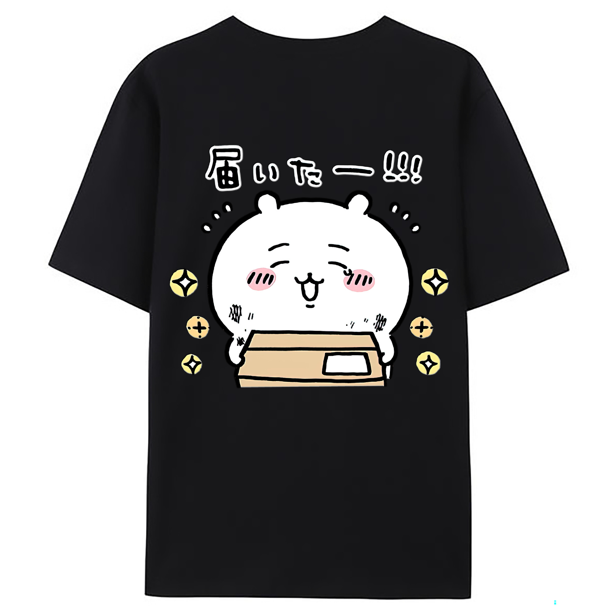 （画像用） ちいかわ ちいかわ Chii-kawa chiikawa 綿100％ メンズ半袖Tシャツ（バックプリント） 通気性