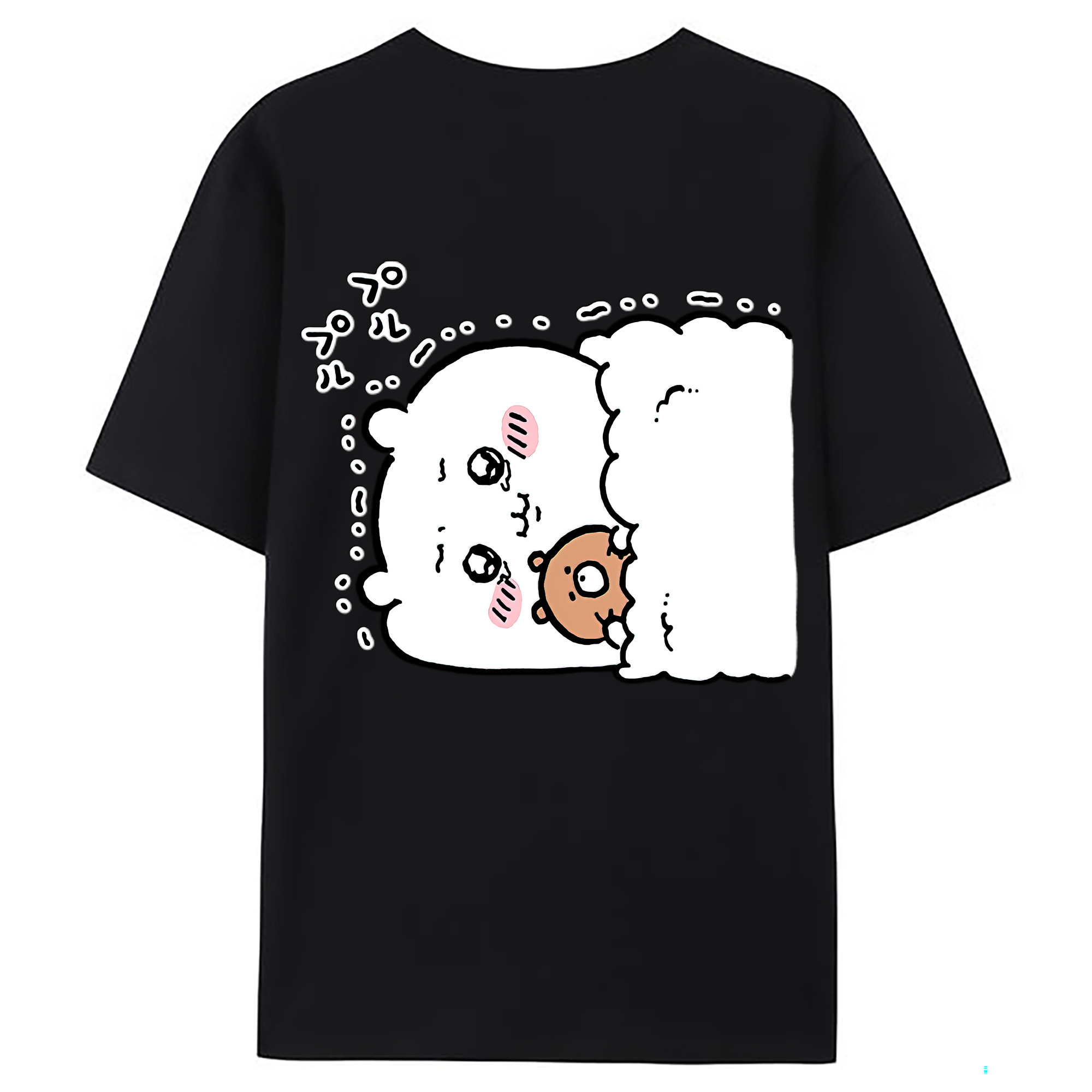 （画像用） ちいかわ ちいかわ Chii-kawa chiikawa 綿100％ メンズ半袖Tシャツ（バックプリント） 通気性