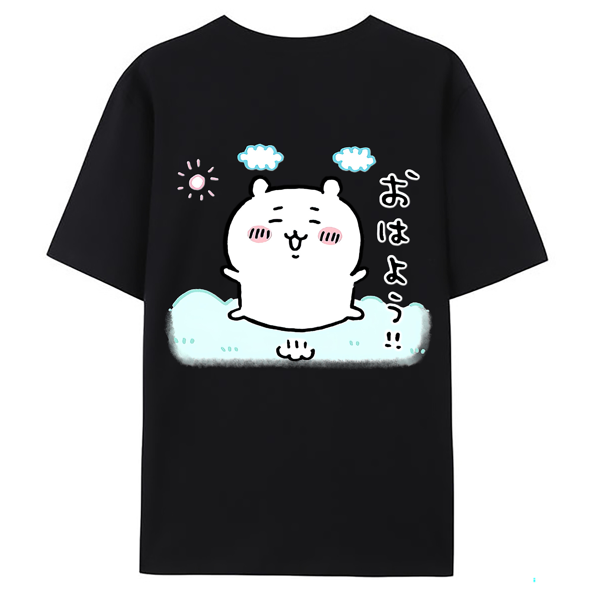 （画像用） ちいかわ ちいかわ Chii-kawa chiikawa 綿100％ メンズ半袖Tシャツ（バックプリント） 通気性