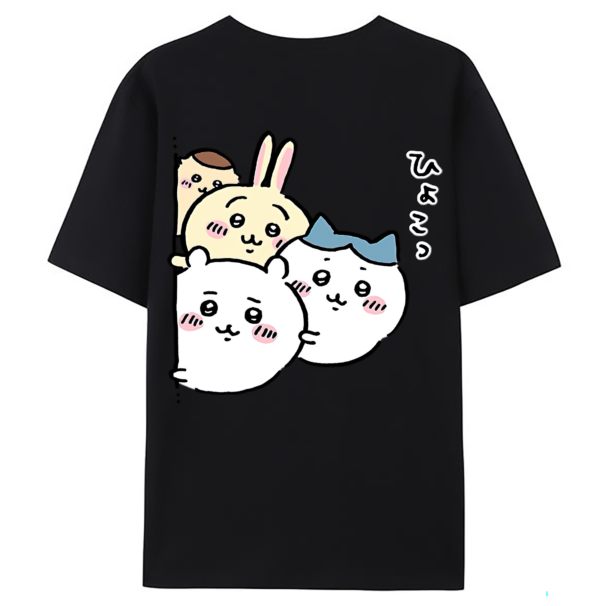 （画像用） ちいかわ ちいかわ Chii-kawa chiikawa 綿100％ メンズ半袖Tシャツ（バックプリント） 通気性