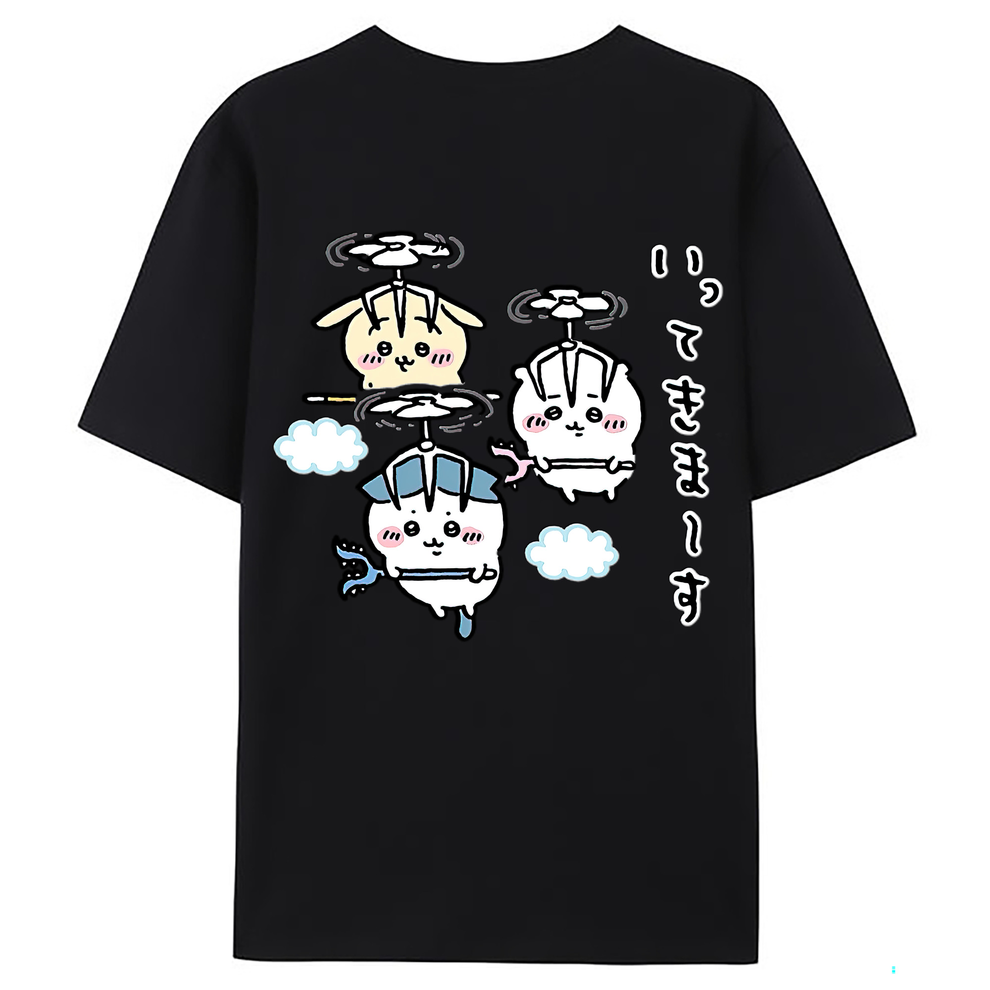（画像用） ちいかわ ちいかわ Chii-kawa chiikawa 綿100％ メンズ半袖Tシャツ（バックプリント） 通気性