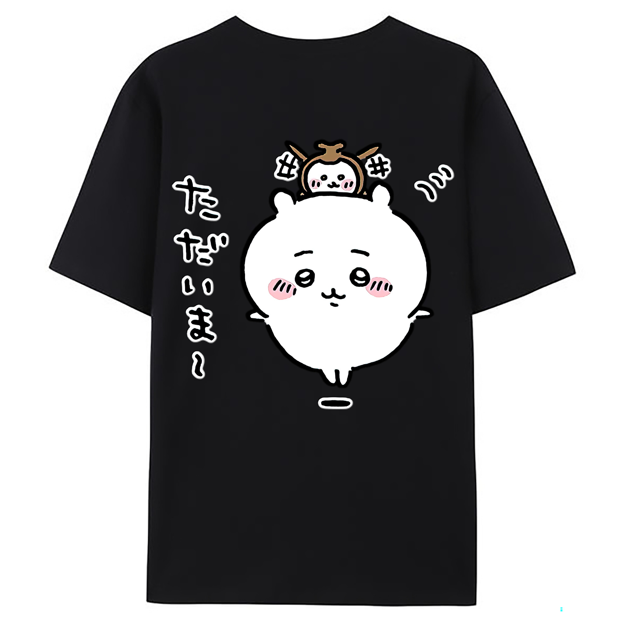 （画像用） ちいかわ ちいかわ Chii-kawa chiikawa 綿100％ メンズ半袖Tシャツ（バックプリント） 通気性