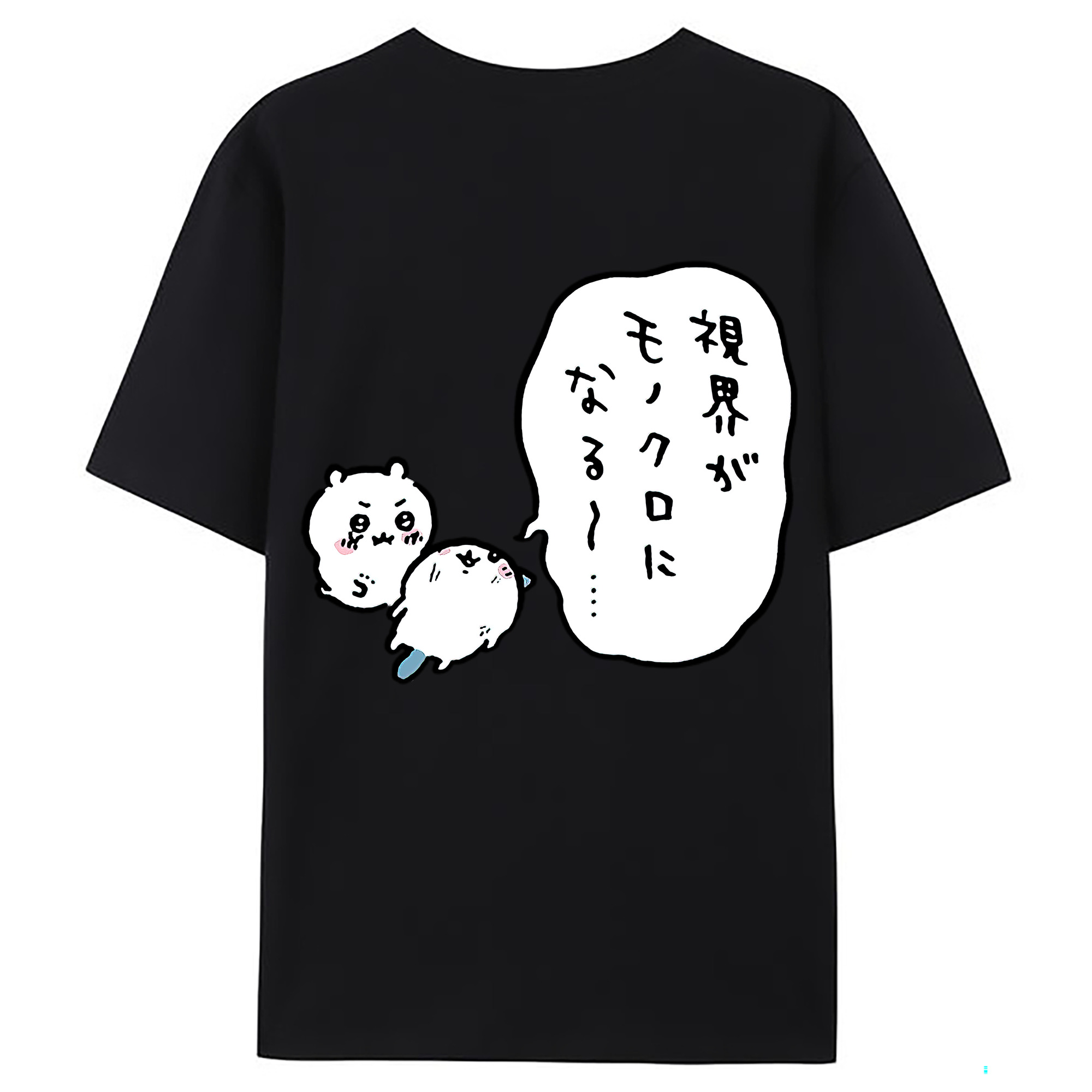 （画像用） ちいかわ ちいかわ Chii-kawa chiikawa 綿100％ メンズ半袖Tシャツ（バックプリント） 通気性