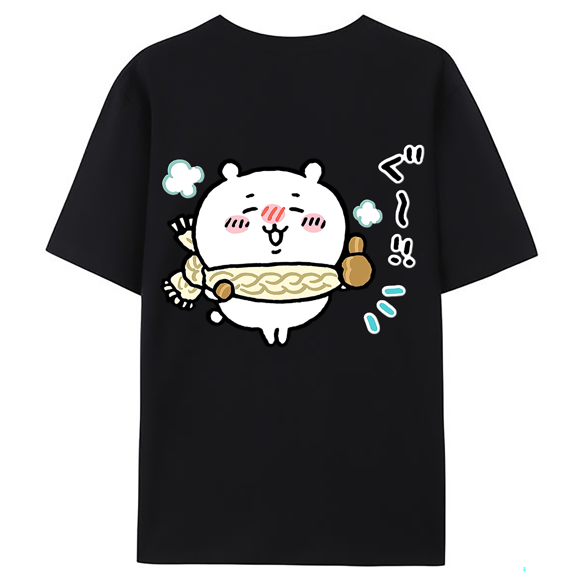 （画像用） ちいかわ ちいかわ Chii-kawa chiikawa 綿100％ メンズ半袖Tシャツ（バックプリント） 通気性