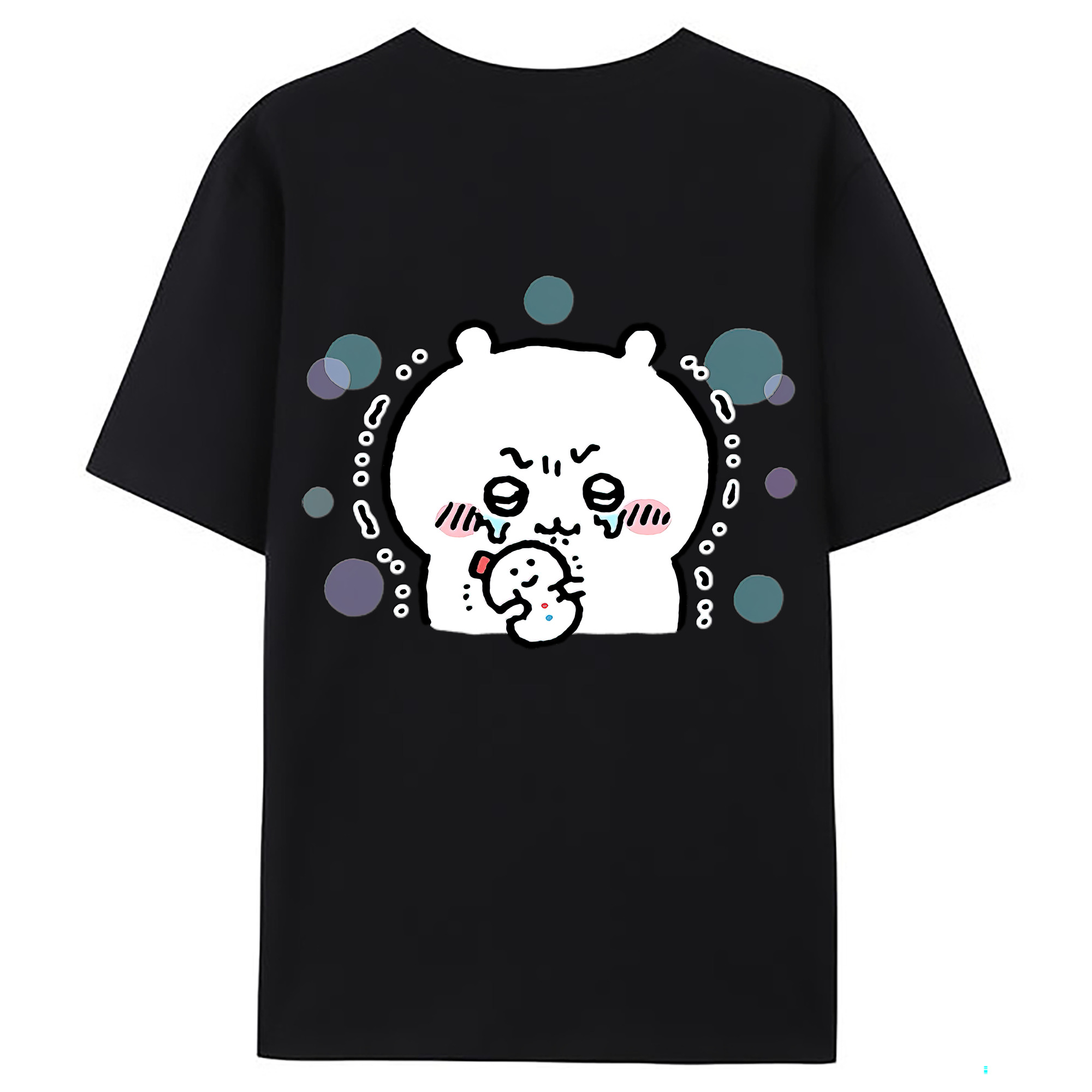 （画像用） ちいかわ ちいかわ Chii-kawa chiikawa 綿100％ メンズ半袖Tシャツ（バックプリント） 通気性