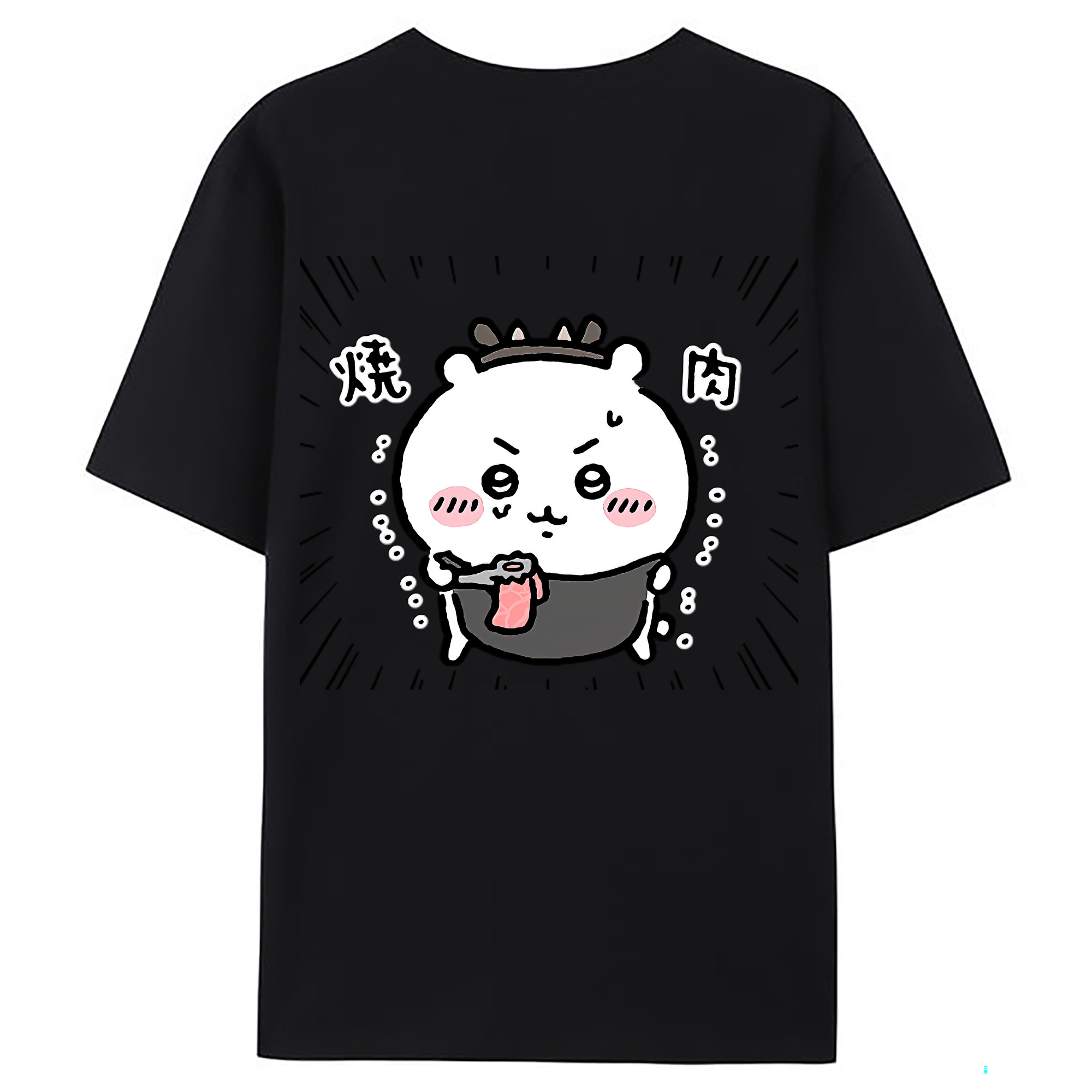 （画像用） ちいかわ ちいかわ Chii-kawa chiikawa 綿100％ メンズ半袖Tシャツ（バックプリント） 通気性