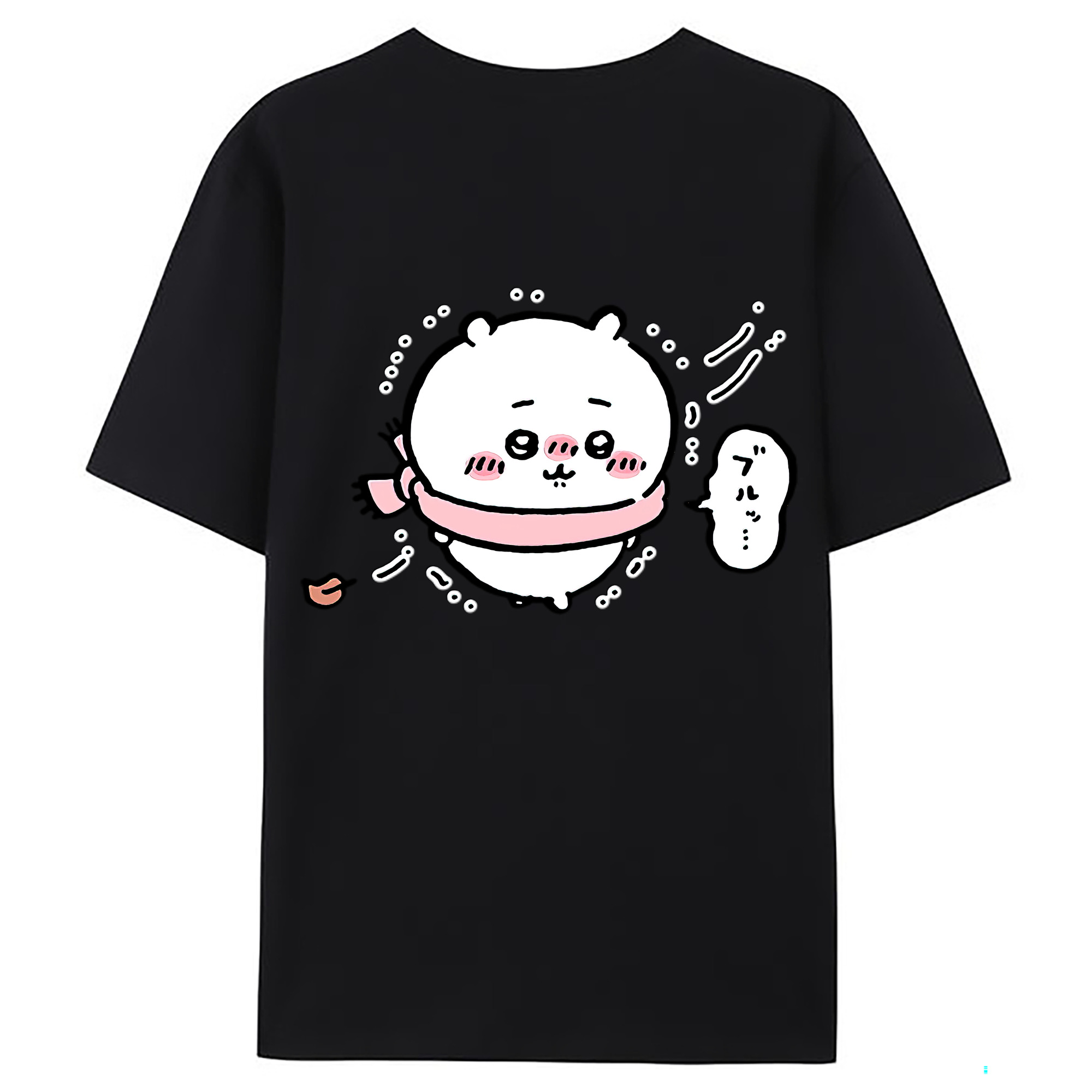（画像用） ちいかわ ちいかわ Chii-kawa chiikawa 綿100％ メンズ半袖Tシャツ（バックプリント） 通気性