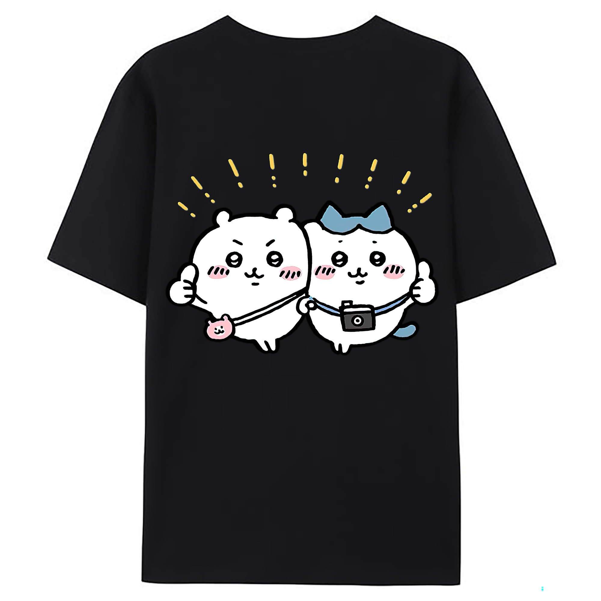 （画像用） ちいかわ ちいかわ Chii-kawa chiikawa 綿100％ メンズ半袖Tシャツ（バックプリント） 通気性