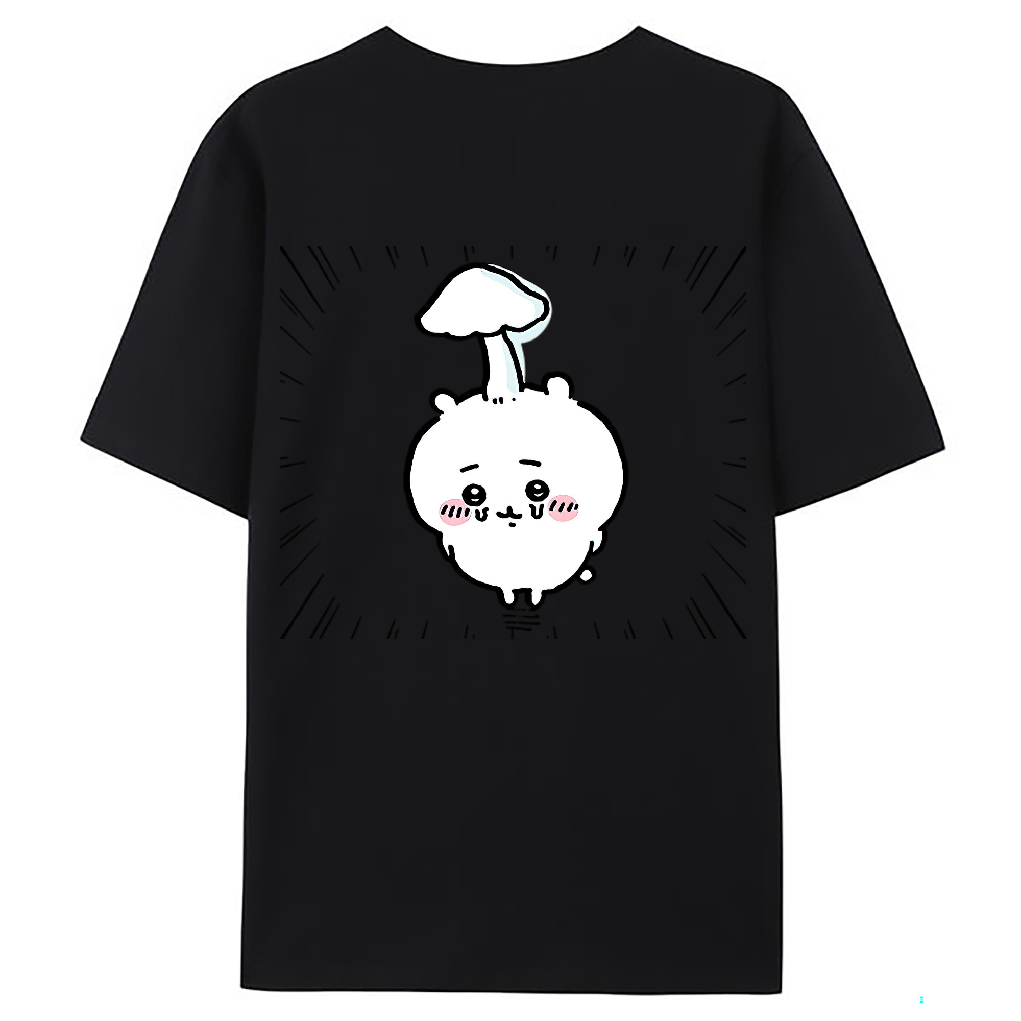 （画像用） ちいかわ ちいかわ Chii-kawa chiikawa 綿100％ メンズ半袖Tシャツ（バックプリント） 通気性